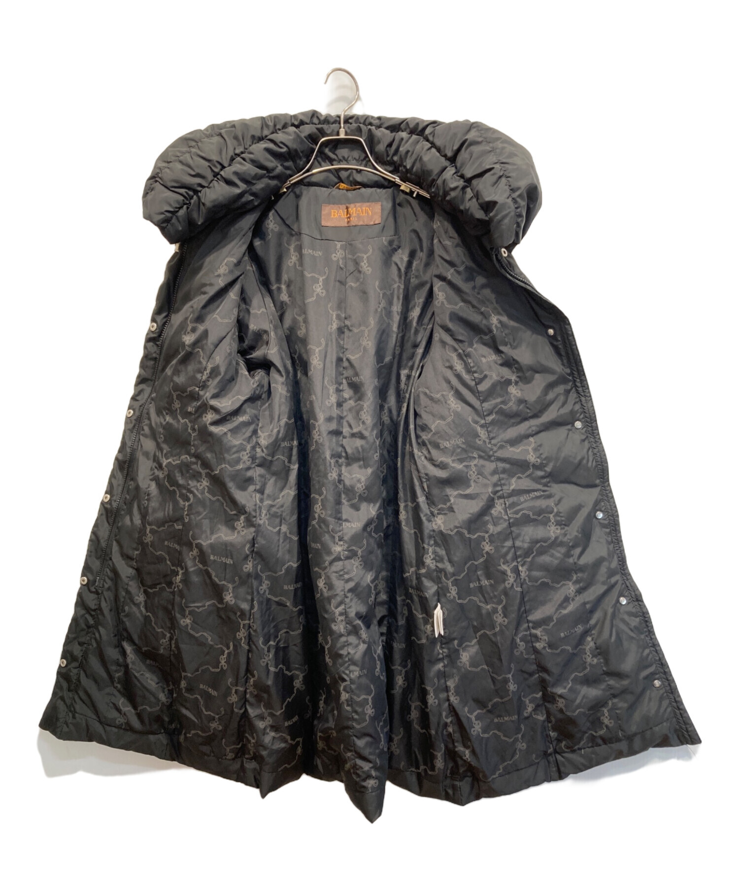 中古・古着通販】BALMAIN (バルマン) ダウンコート ブラック サイズ:M 