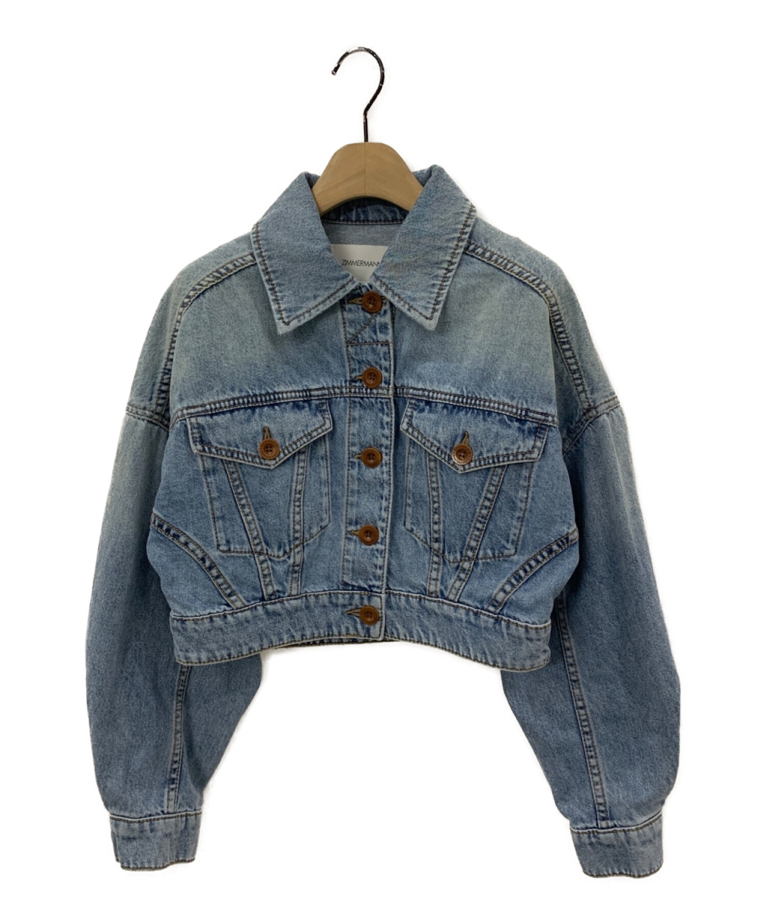 中古・古着通販】ZIMMERMANN (ジマーマン) RAIE CROPPED DENIM JACKET 