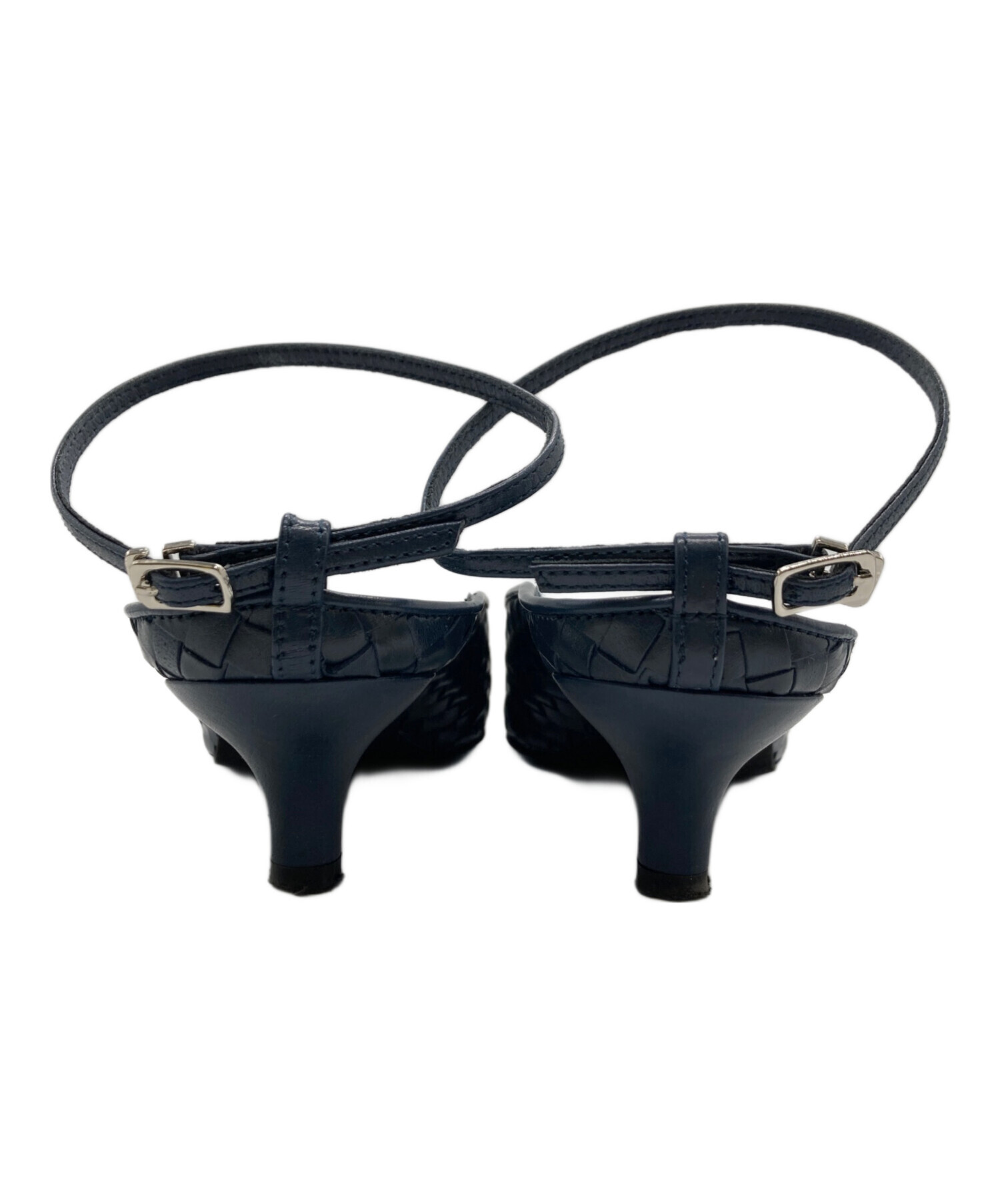 ETRE TOKYO ナローストラップレザーメッシュミュール