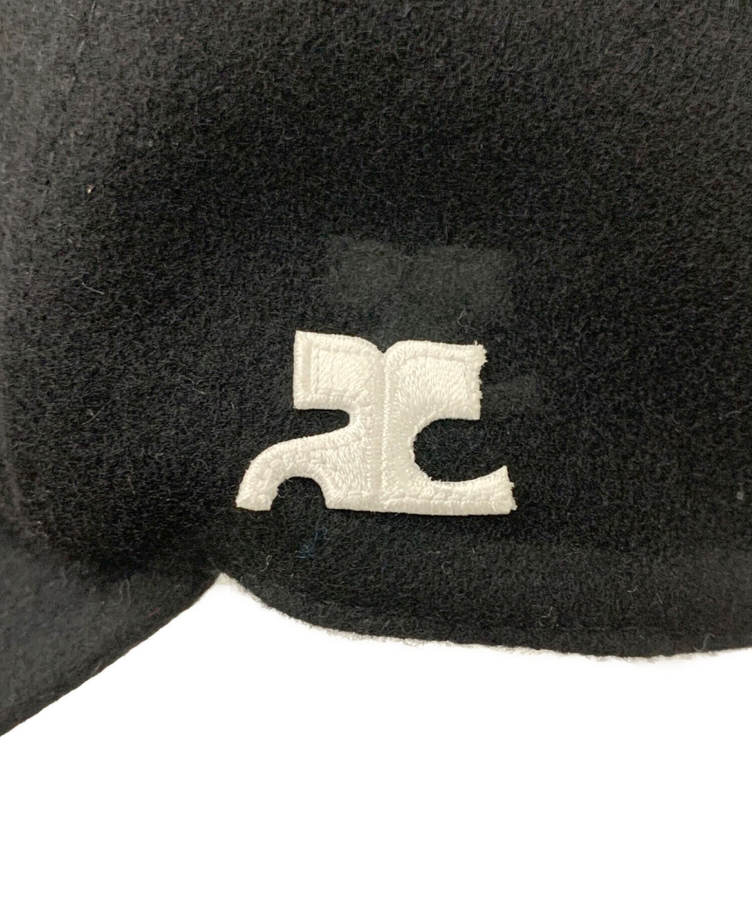 中古・古着通販】courreges (クレージュ) キャップ ブラック サイズ:S 