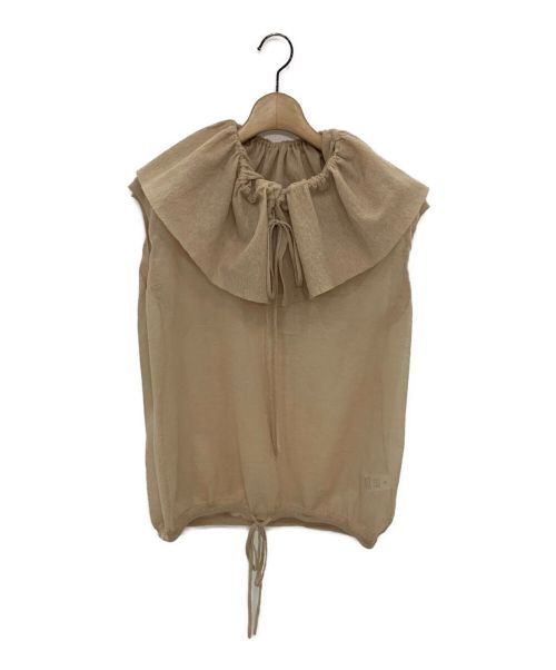 6 (ROKU) u003e FRILL NO SLEEVE TOP｜トップス