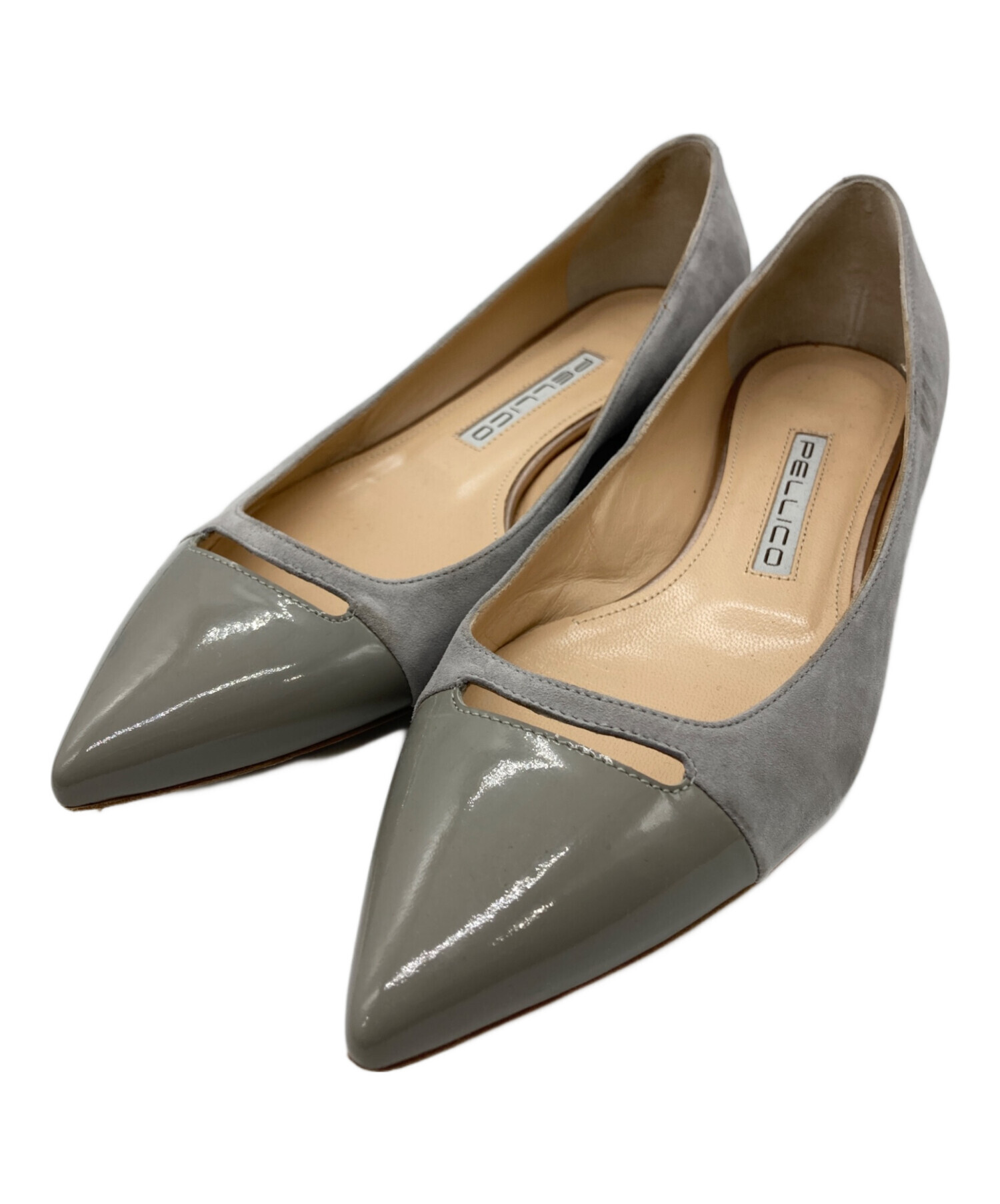 PELLICOグレー スエード パンプス 中古】ペリーコ PELLICO パンプス