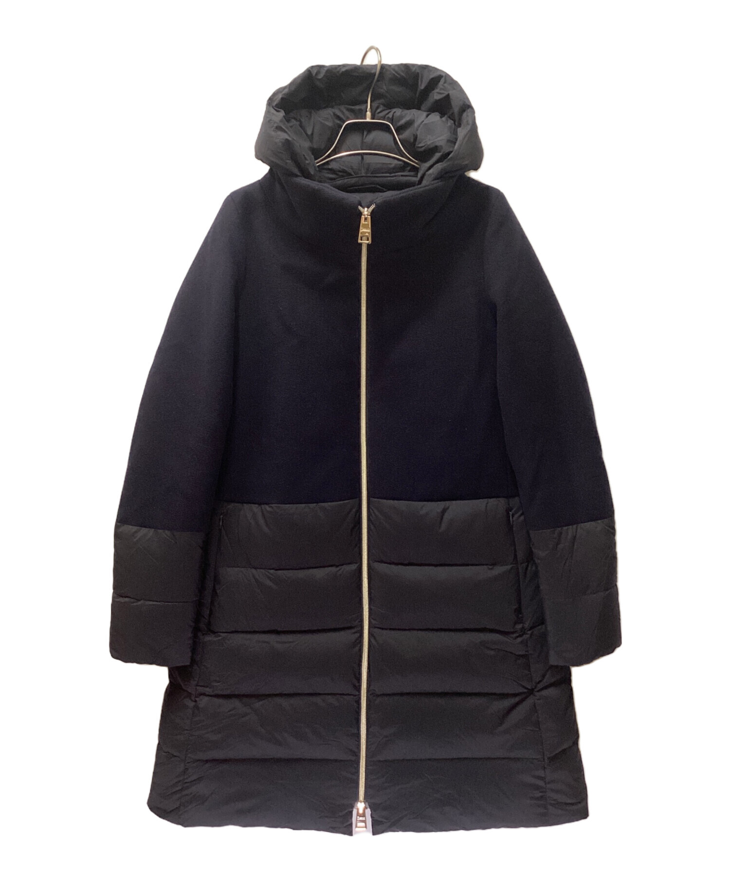 HERNO ヘルノ ダウンコート 切替 ウール サイズ40 ホワイト系 冬 