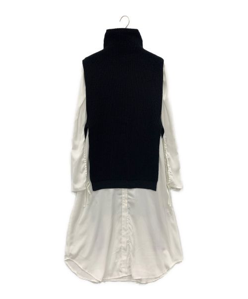 中古・古着通販】Ameri (アメリ) VEST LAYERED SHIRT DRESS ブラック  