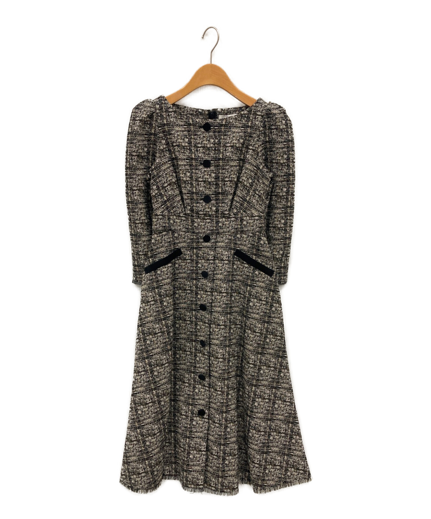 Classic Tweed Midi Dress