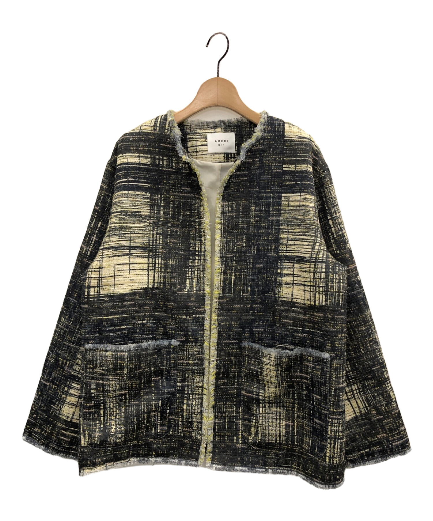 中古・古着通販】AMERI (アメリ) LADY LIKE PRINT TWEEDS JACKET 