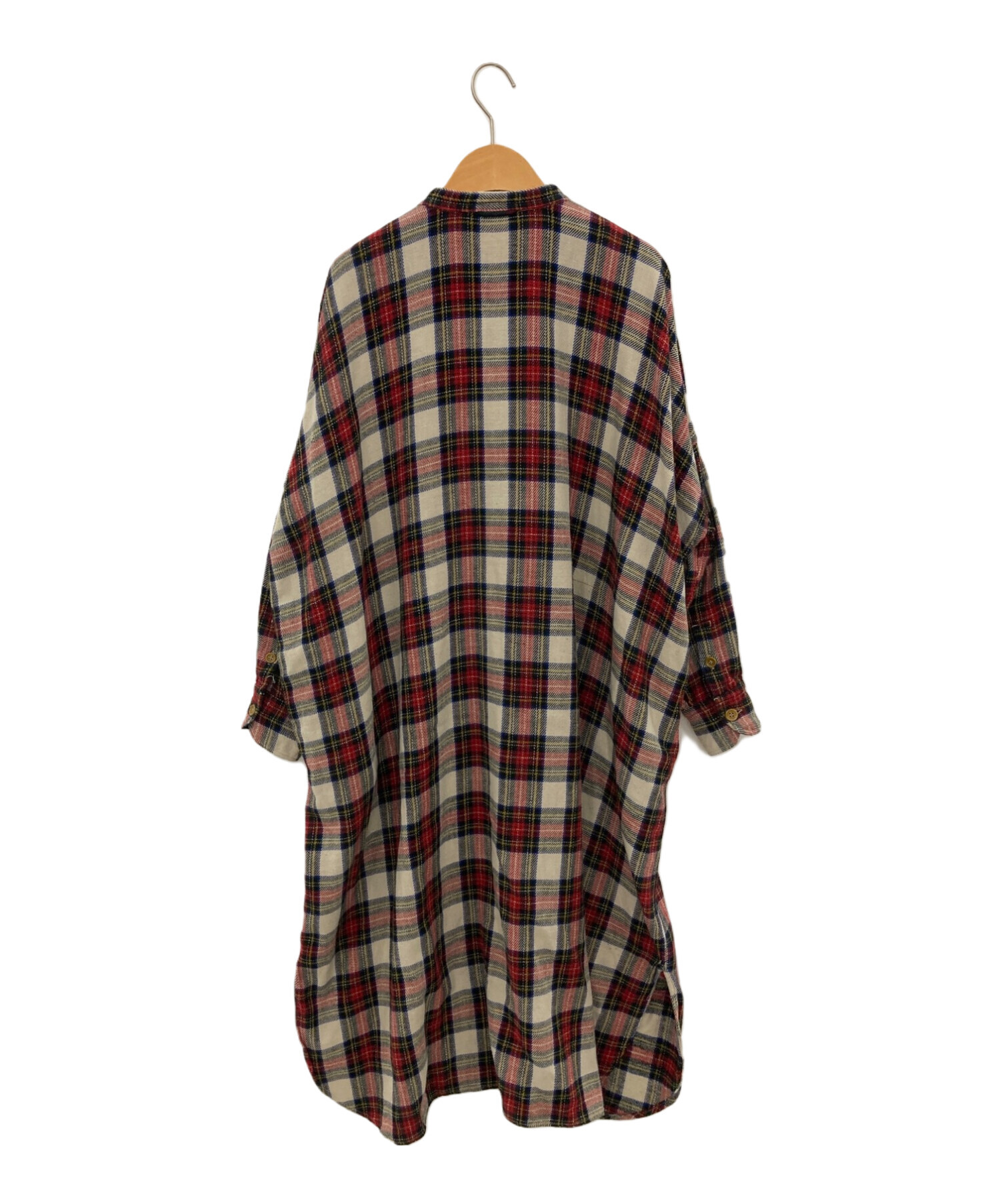 ジンバネルチェックのビックシャツドレス ジンバネルチェックのビックシャツドレス 45R ジンバネルビッグ