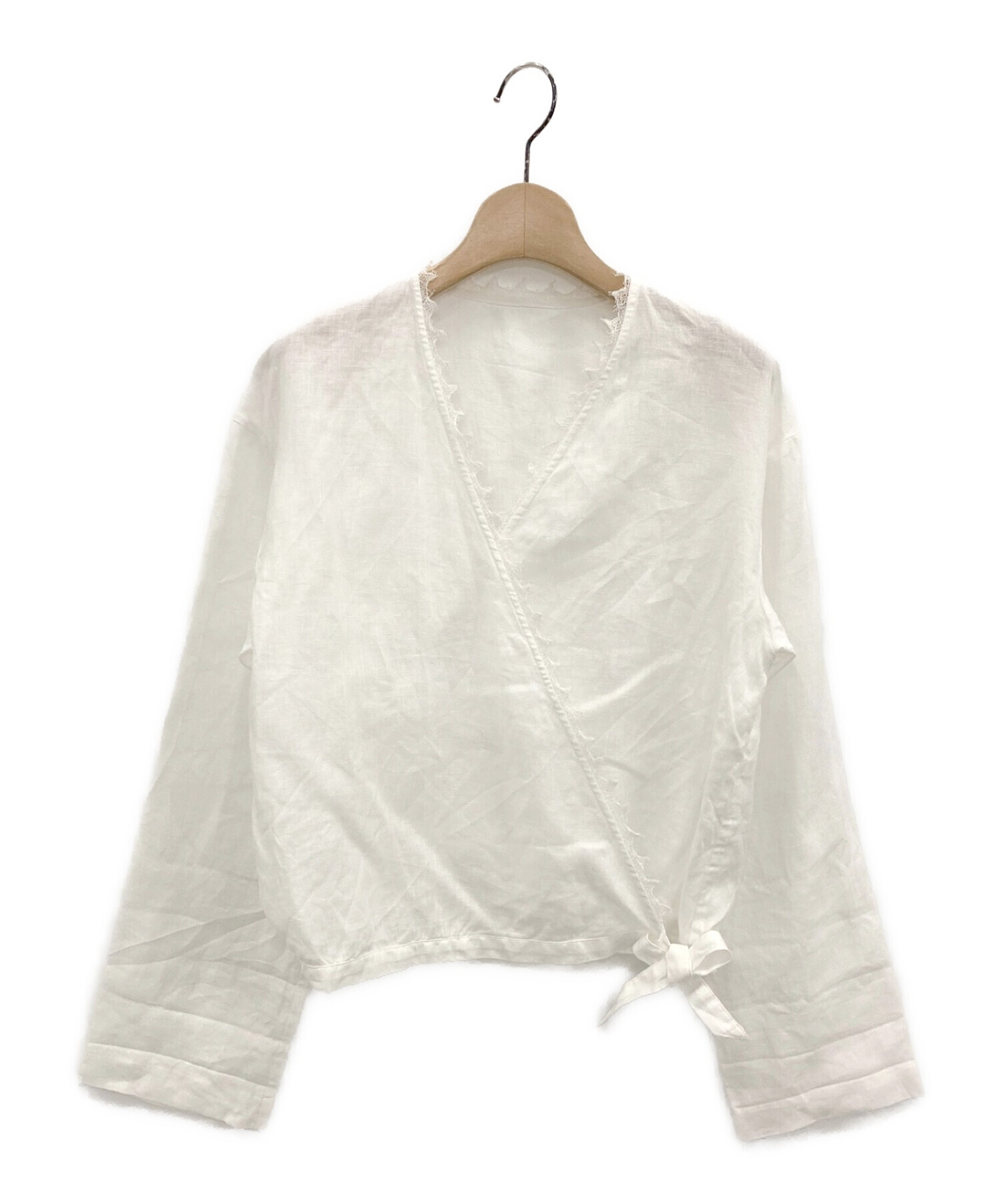 中古・古着通販】Plage (プラージュ) Linen カシュクール lace Blouse 