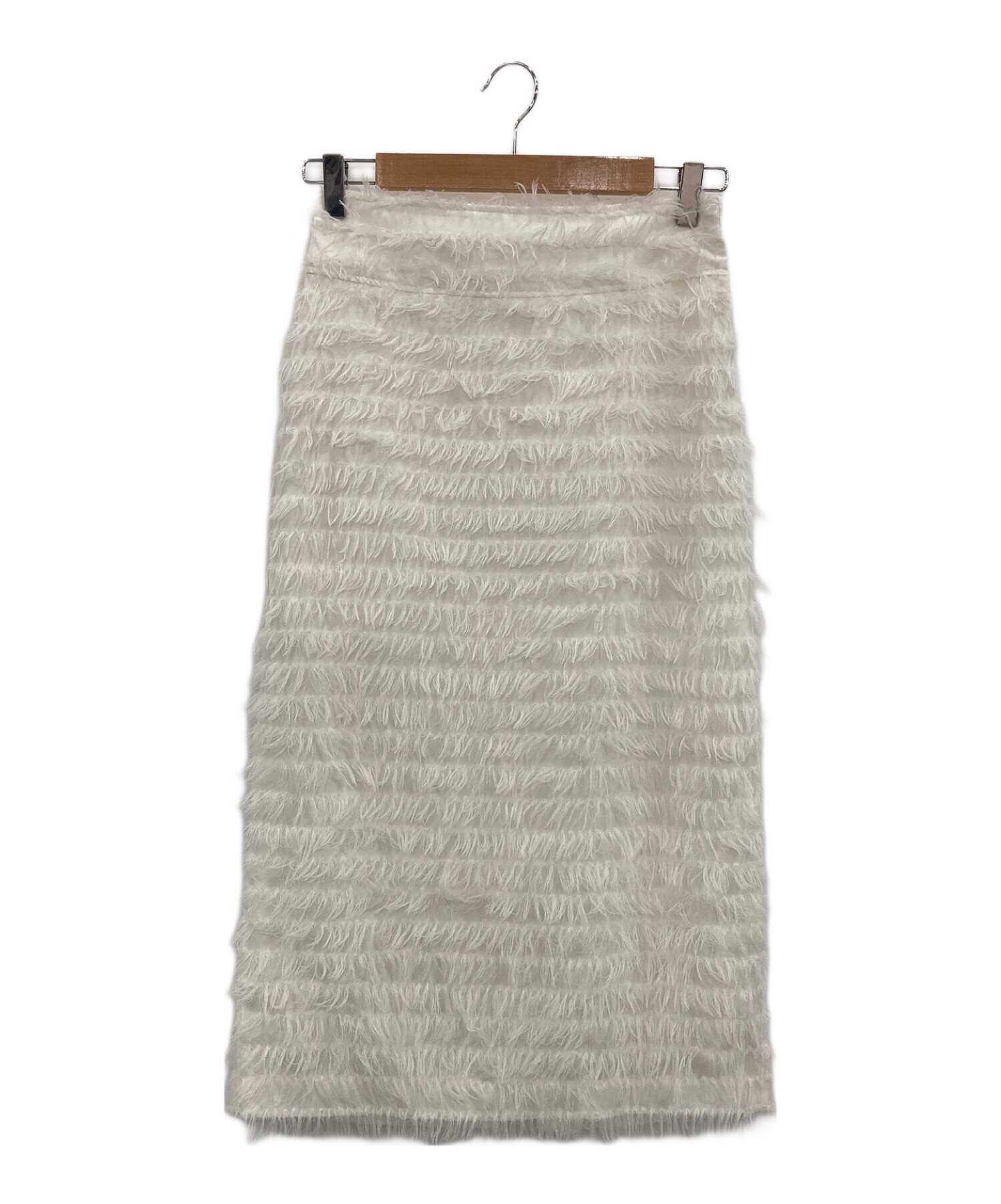 中古・古着通販】Gypsohila (ジプソフィア) Feather Skirt ホワイト 