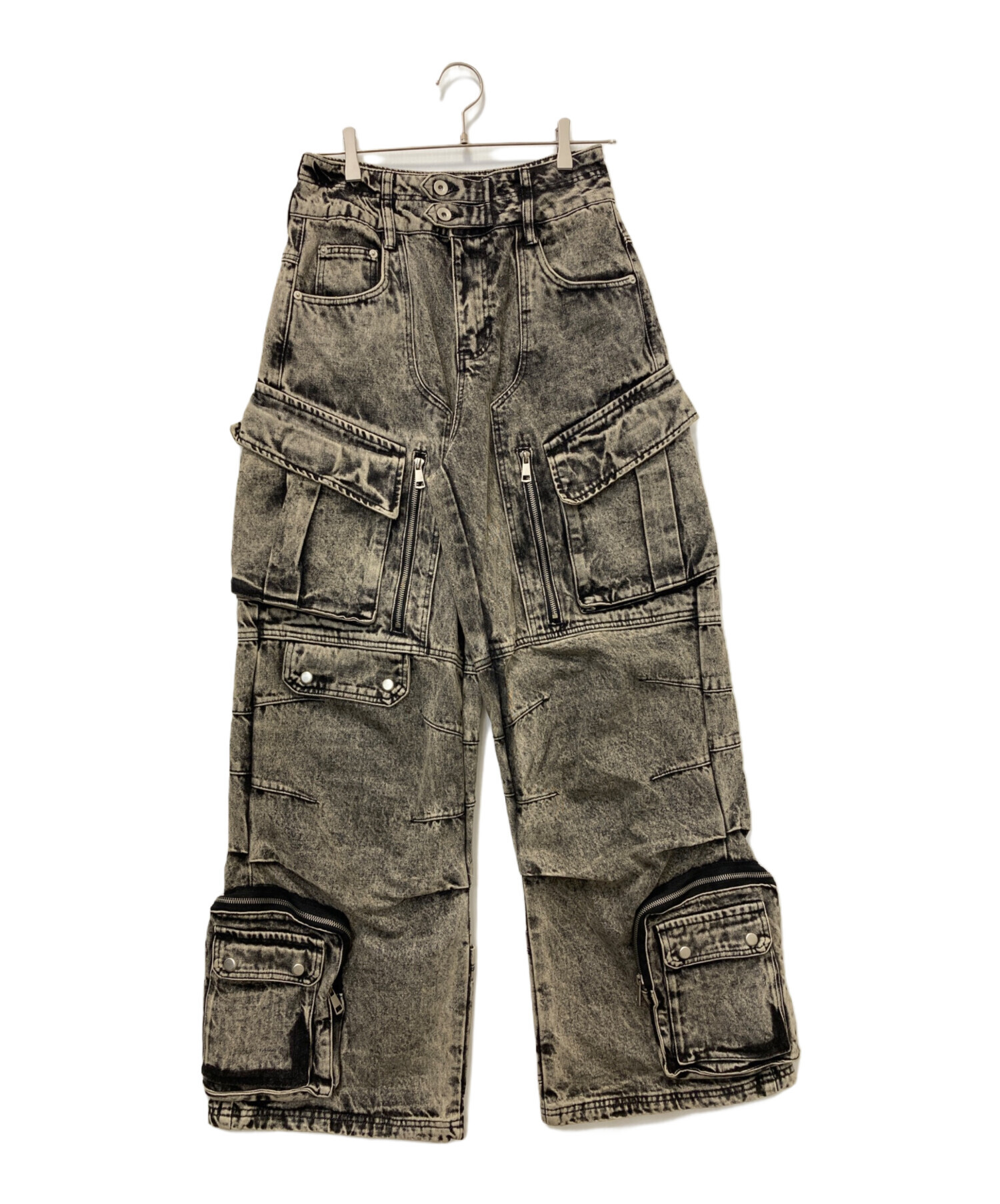 中古・古着通販】peoplestyle (ピープルスタイル) ワイドデニムパンツ 