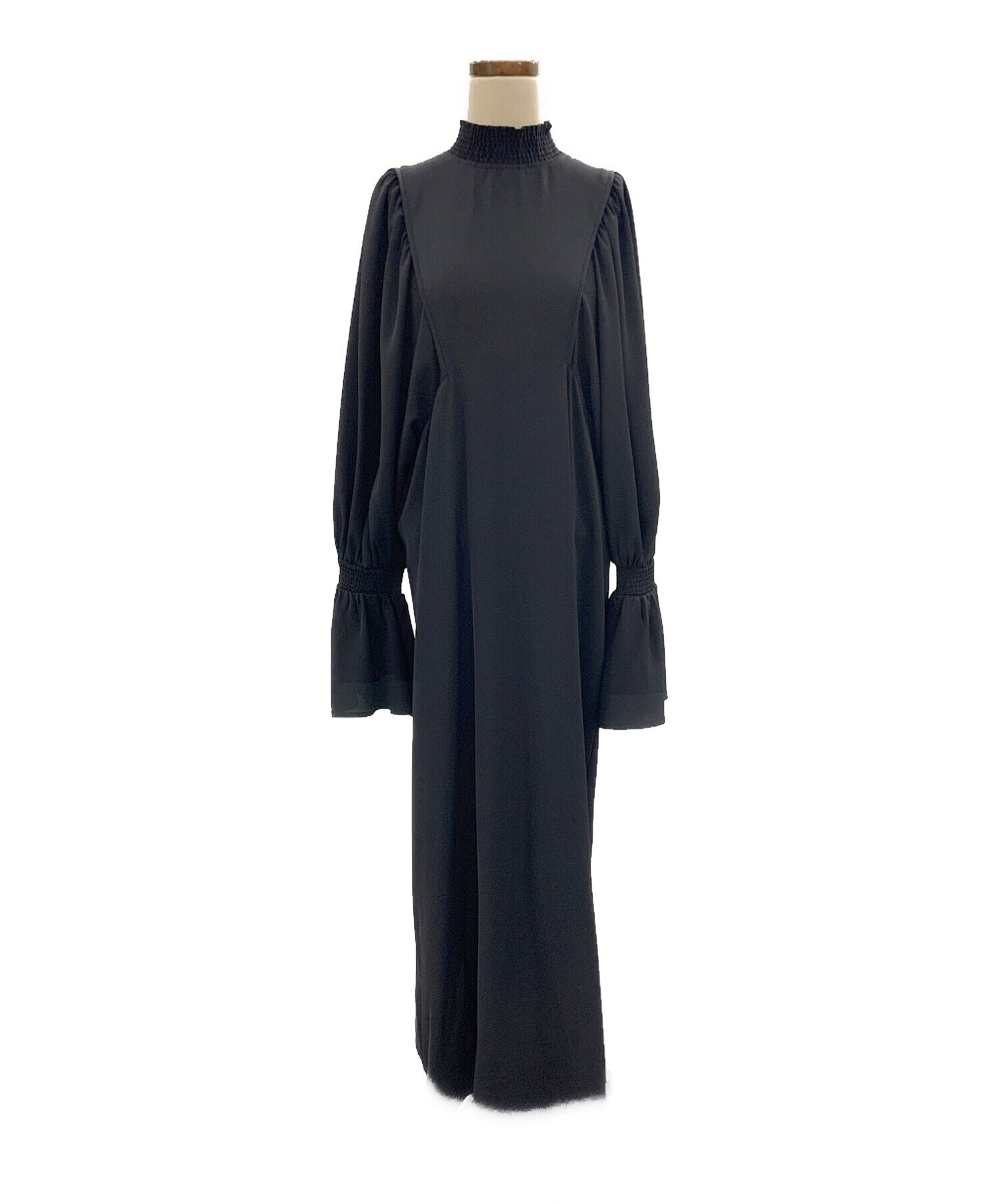 中古・古着通販】AMERI (アメリ) UPPER VOLUME OVER DRESS ブラック 
