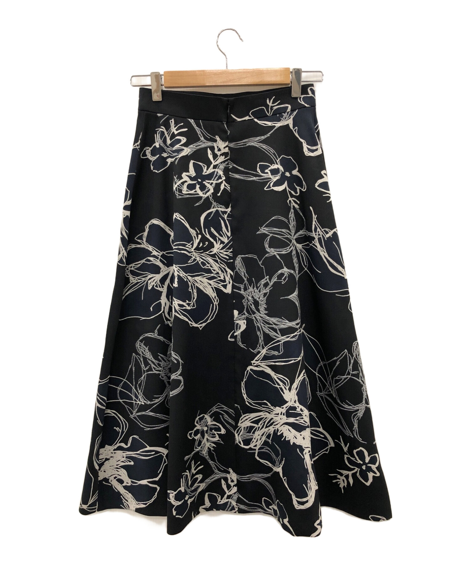 中古・古着通販】ANAYI (アナイ) スケッチフラワージャガードフレア  