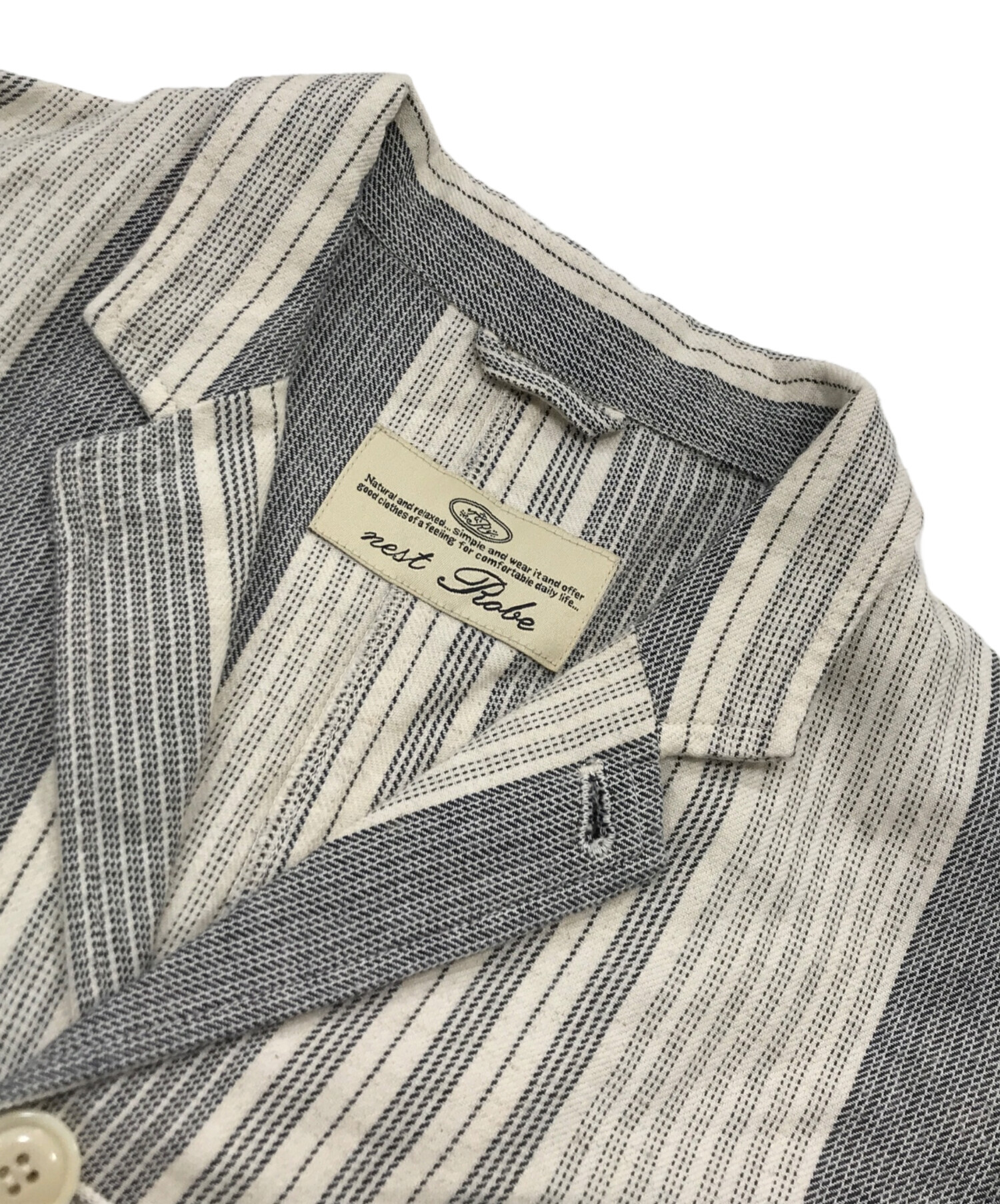 中古・古着通販】nest Robe (ネストローブ) コットンリネンストライプ 