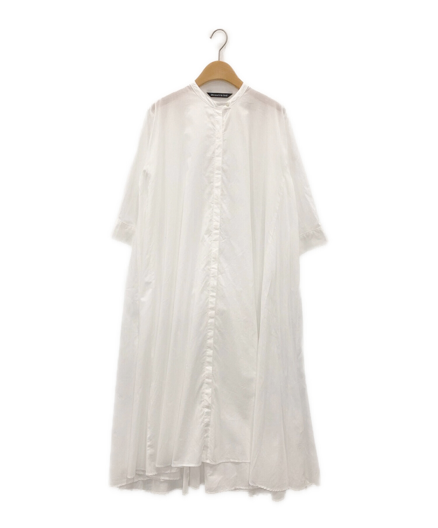 中古・古着通販】mizuiro-ind (ミズイロインド) バンドカラーシャツ 