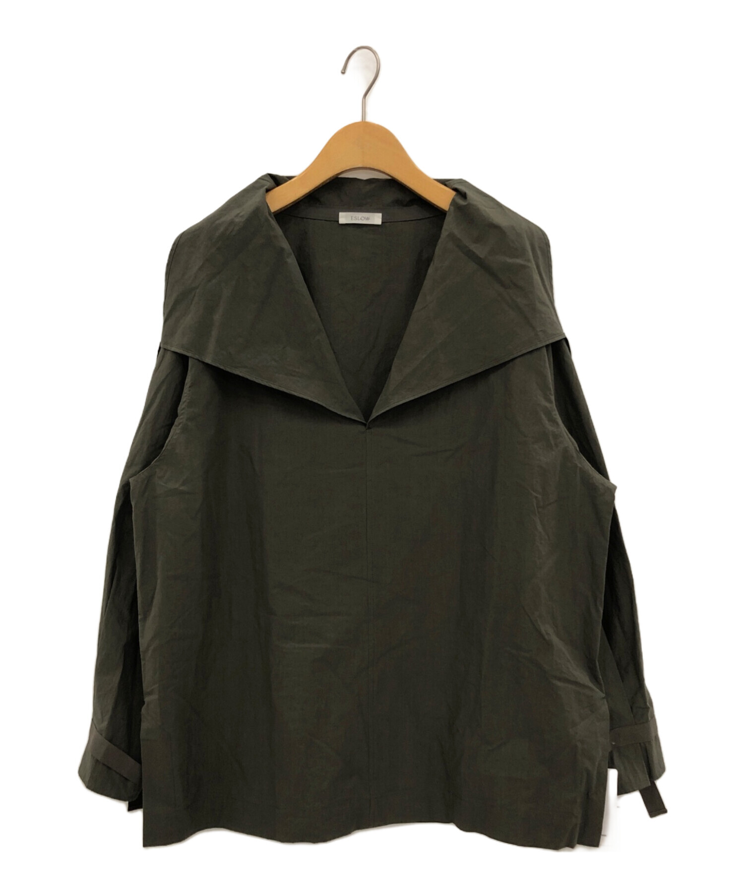 ESLOW エスロー DRAWSTRING SHIRT プルオーバー シャツ｜レディース