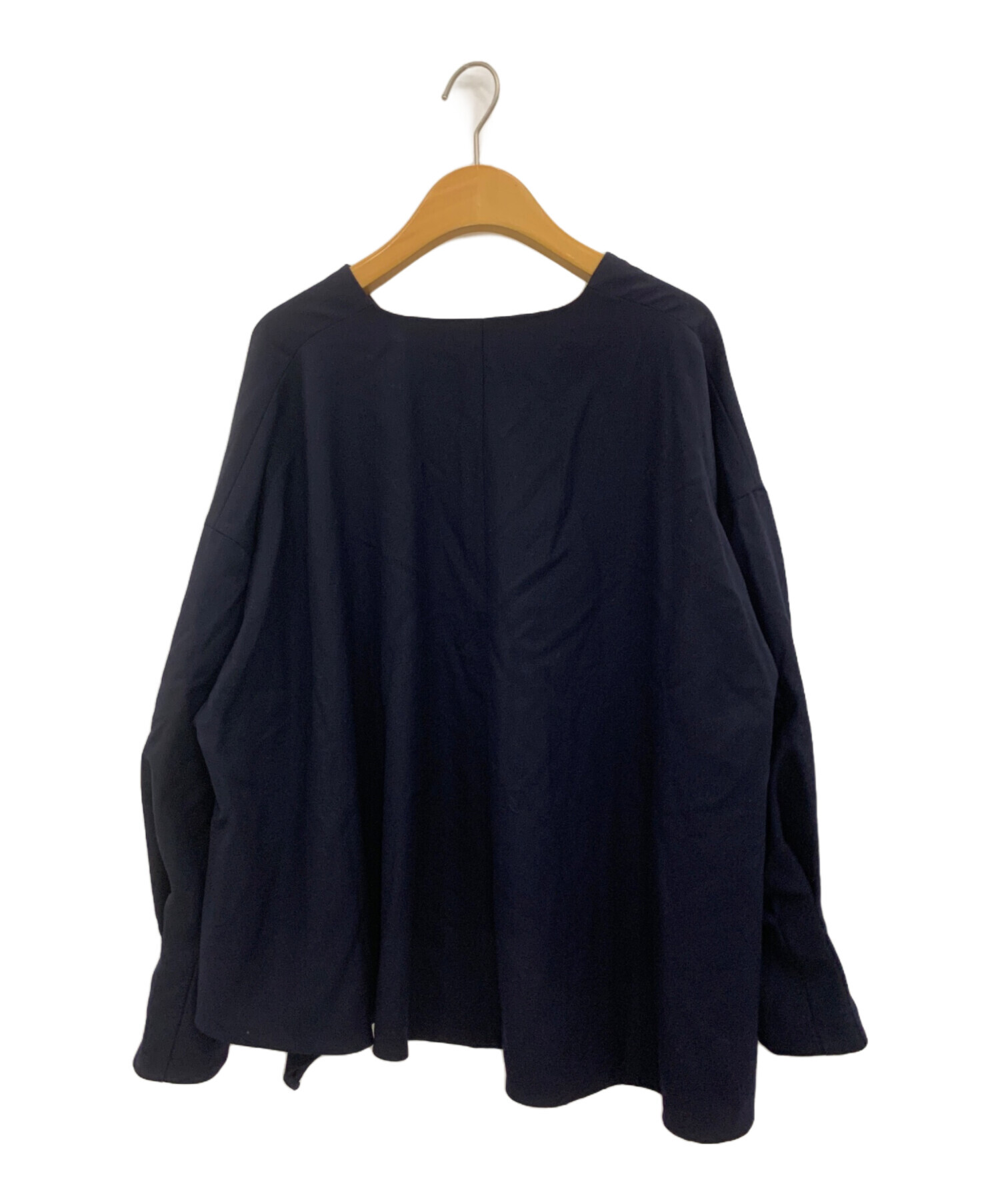 ENFOLD エンフォルド アシンメトリー ブラウス ブラック 【公式通販】