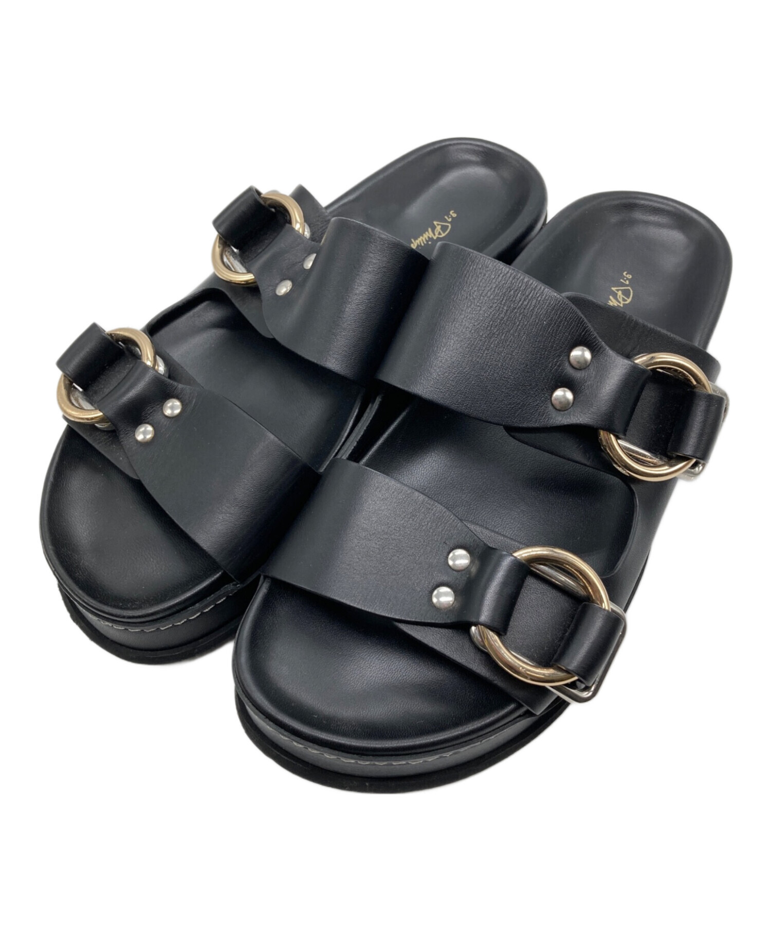 3.1 フィリップリム プラットフォームサンダル 38 24.5cm 黒