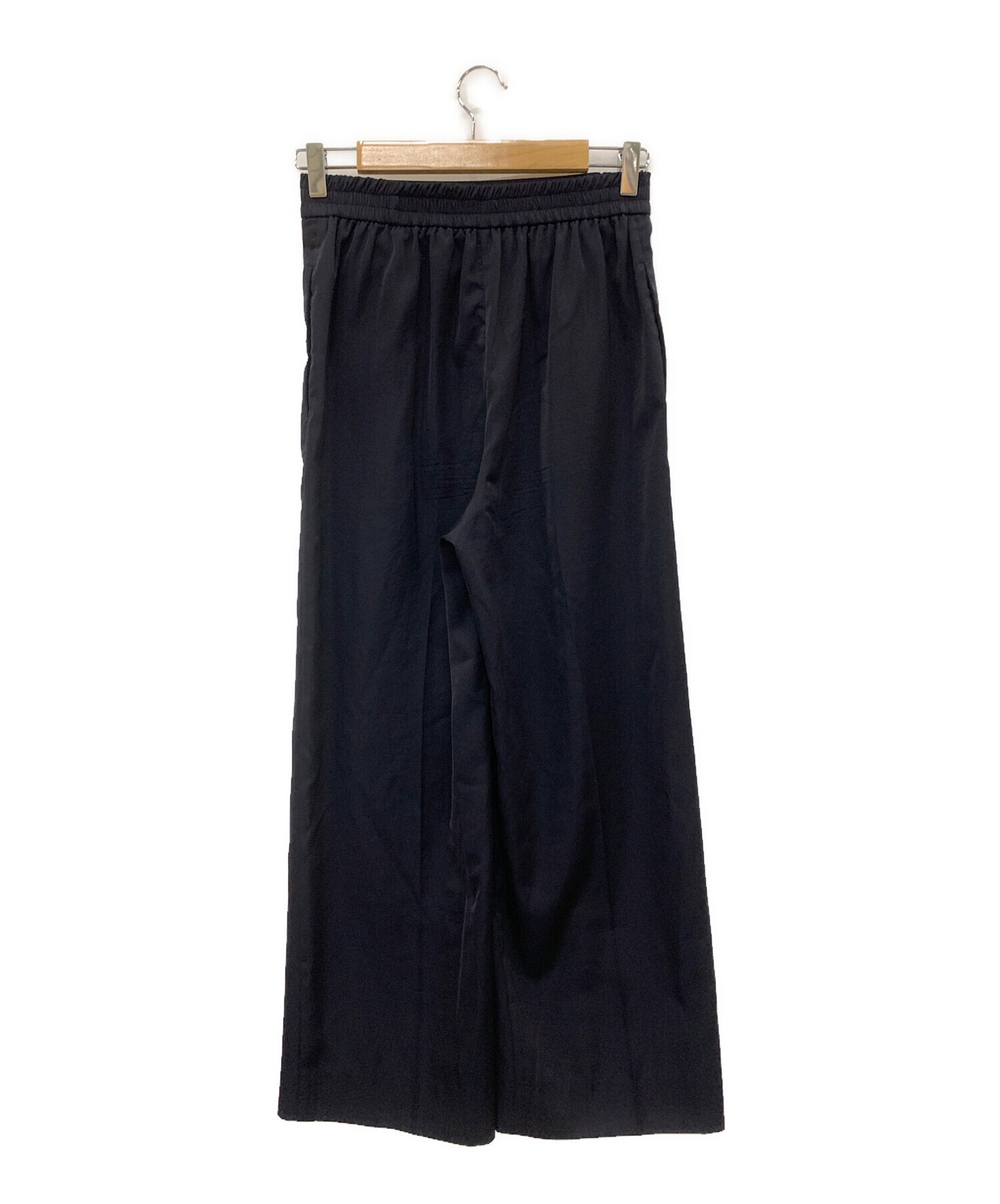 中古・古着通販】YORI (ヨリ) サテンワイドパンツ ブラック サイズ:38  