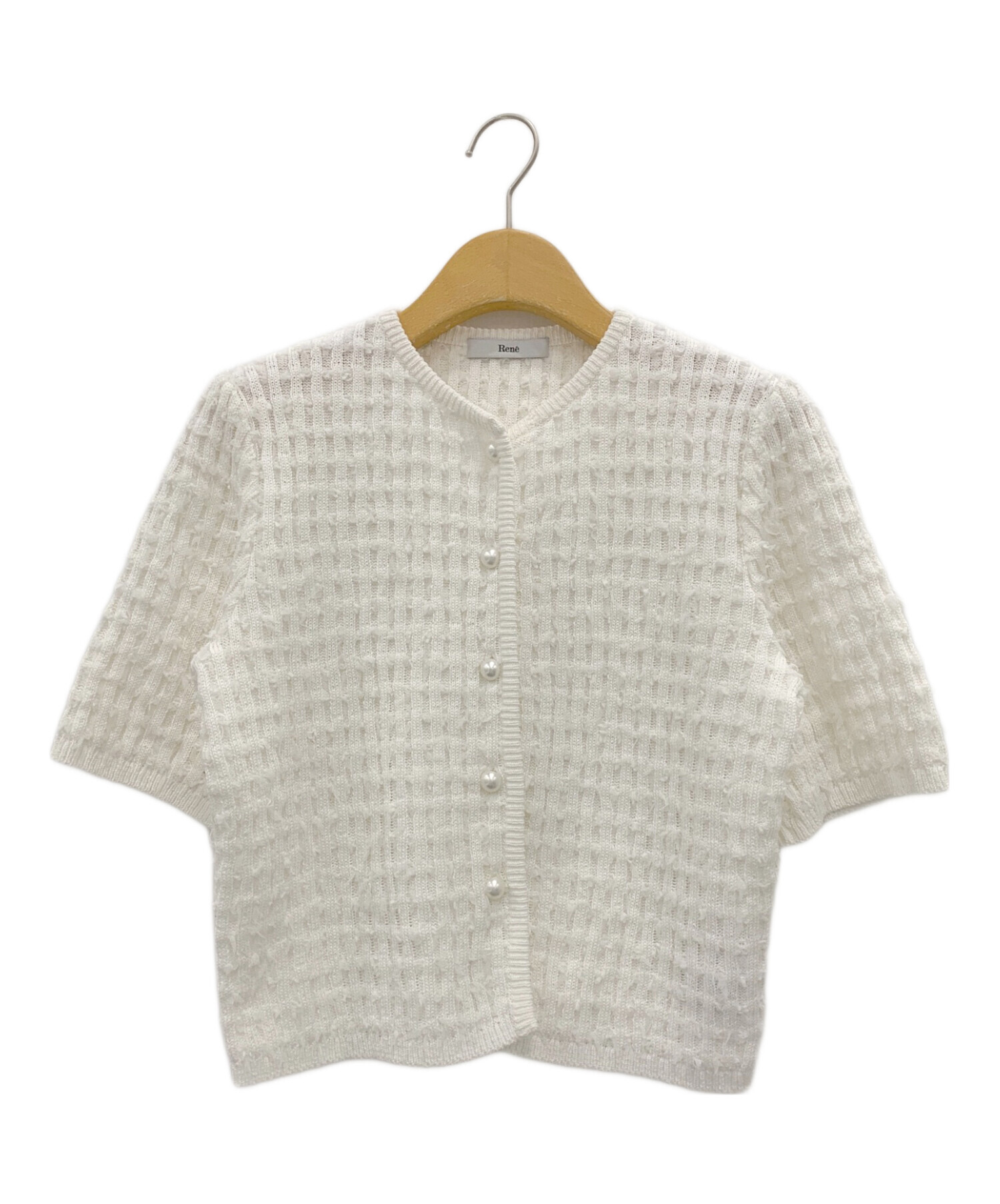 Rene 34 ジッパー カーディガン モカ ベージュ ルネ グレージュ Rene34