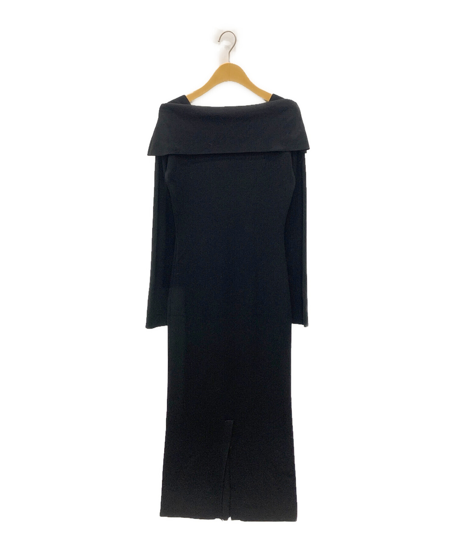 中古・古着通販】JENNE (ジェンヌ) ショルダーラップニットワンピース 