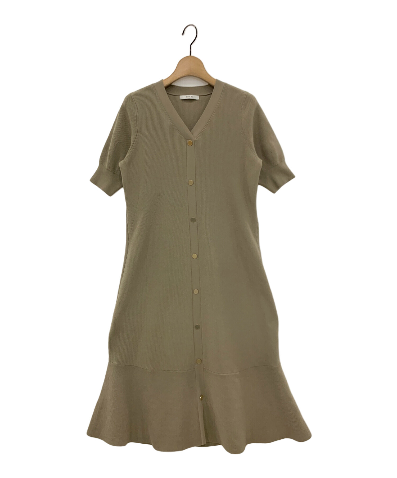 中古・古着通販】ANAYI (アナイ) レーヨンナイロンカタアゼペプラム  