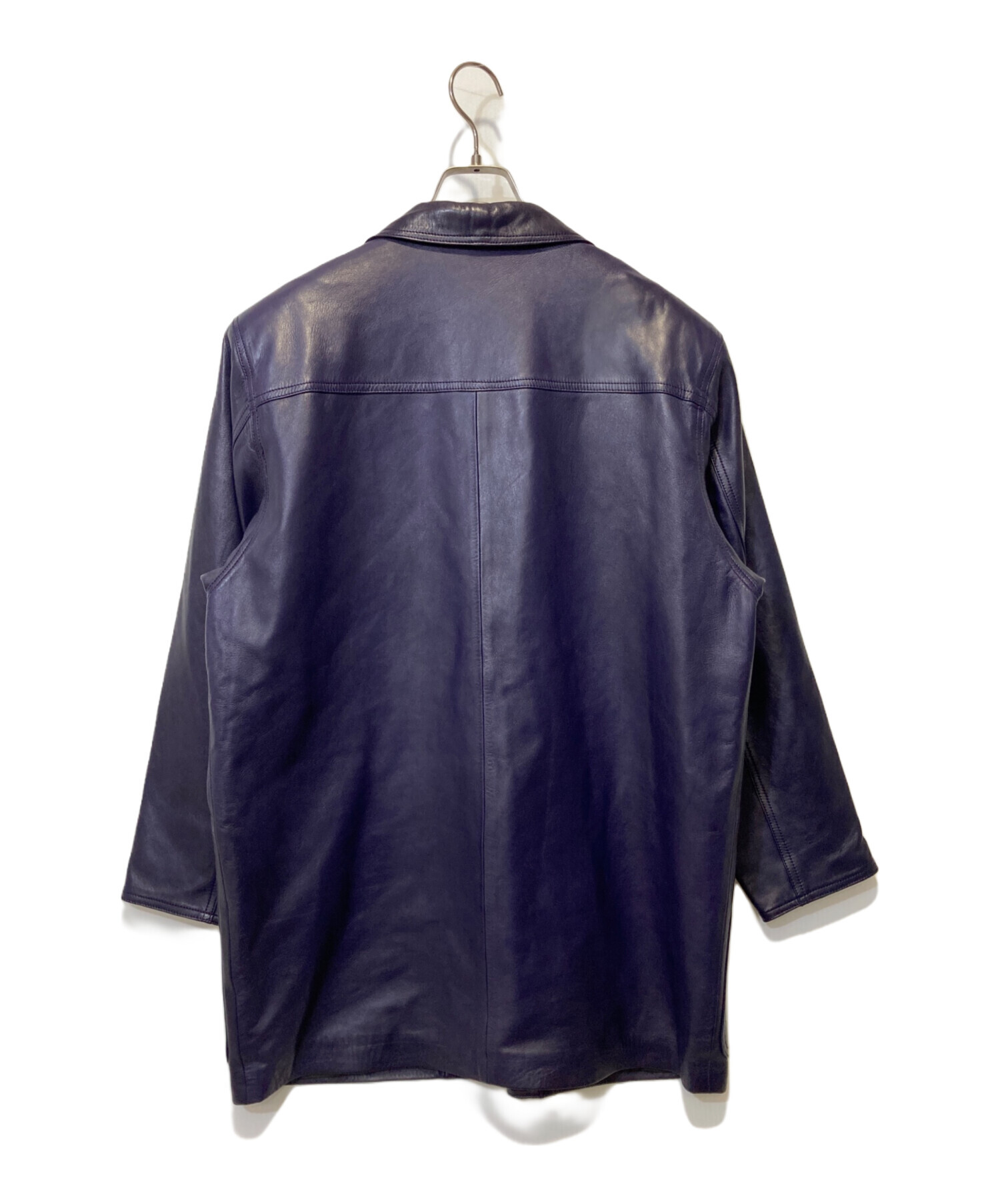 LOEWE ネイビー レザージャケット