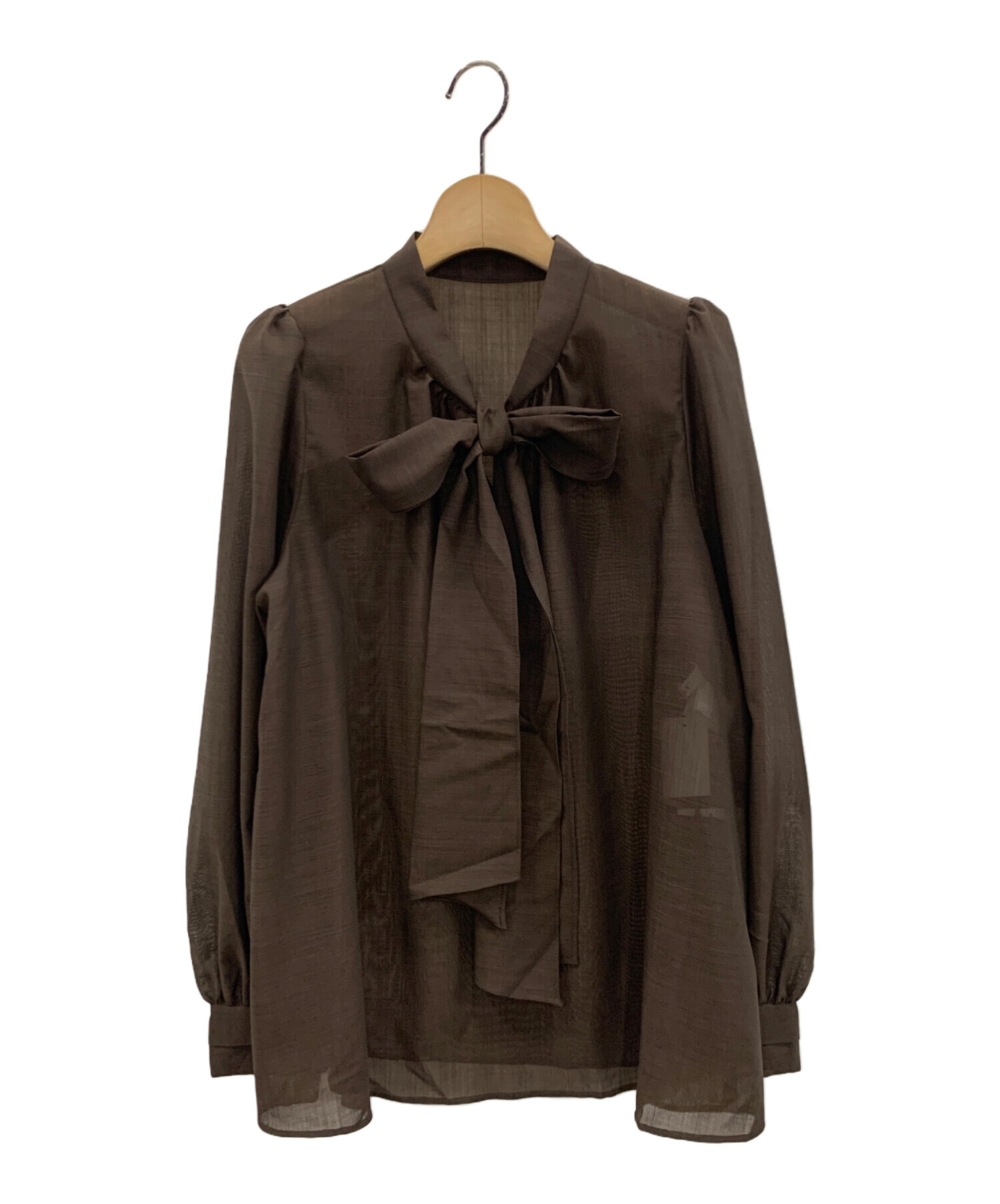 中古・古着通販】ANAYI (アナイ) ウールボイルボウタイブラウス 