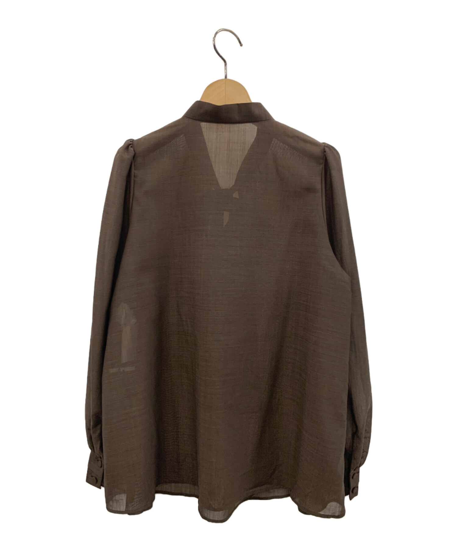 中古・古着通販】ANAYI (アナイ) ウールボイルボウタイブラウス 