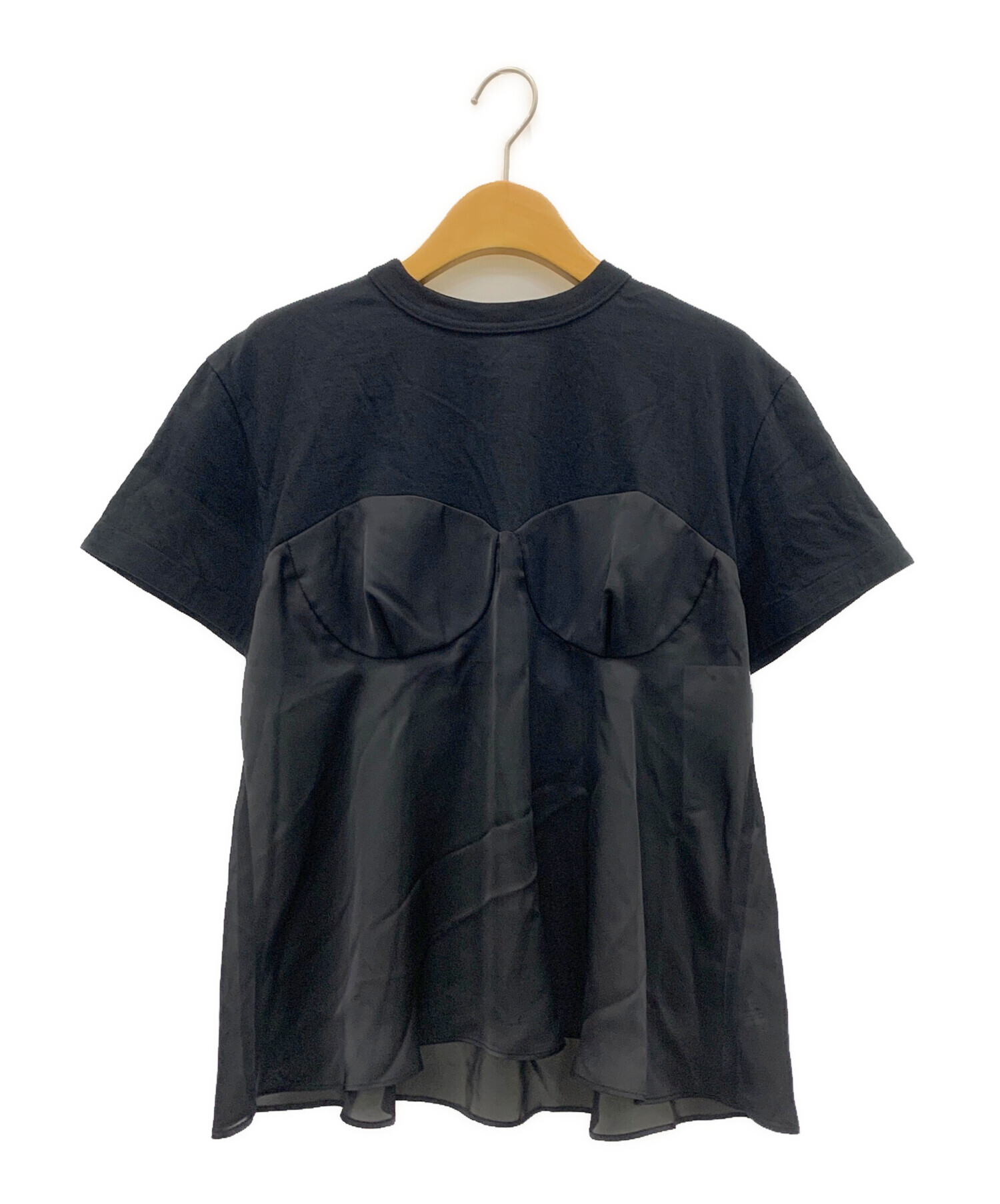 中古・古着通販】sacai (サカイ) コットンジャージーTシャツ ブラック 