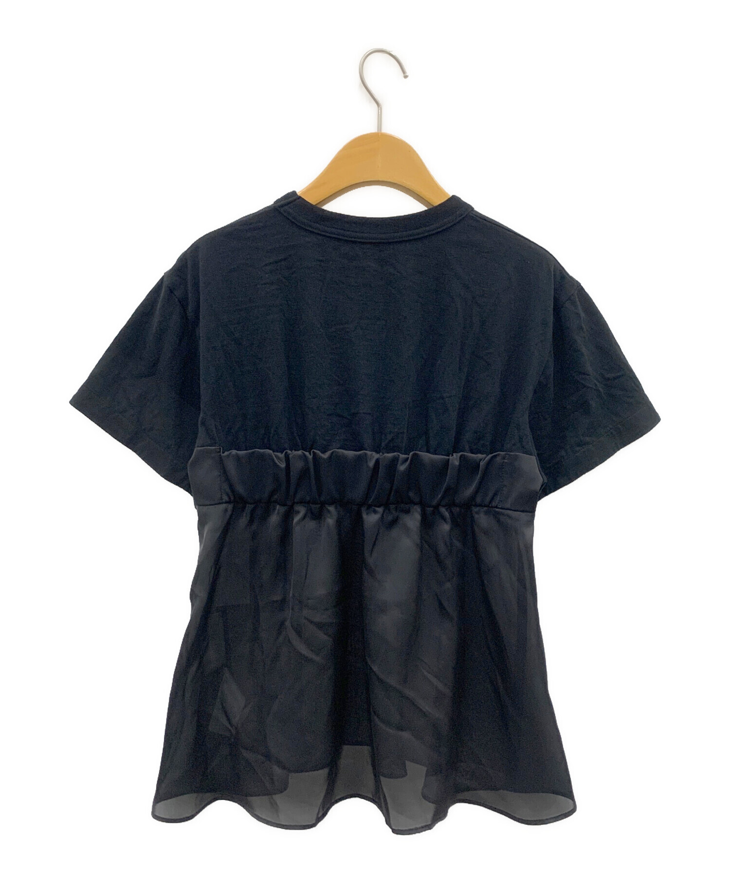 中古・古着通販】sacai (サカイ) コットンジャージーTシャツ ブラック 