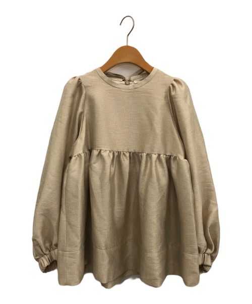 中古・古着通販】yori (ヨリ) シャイニーパフブラウス イエロー サイズ 