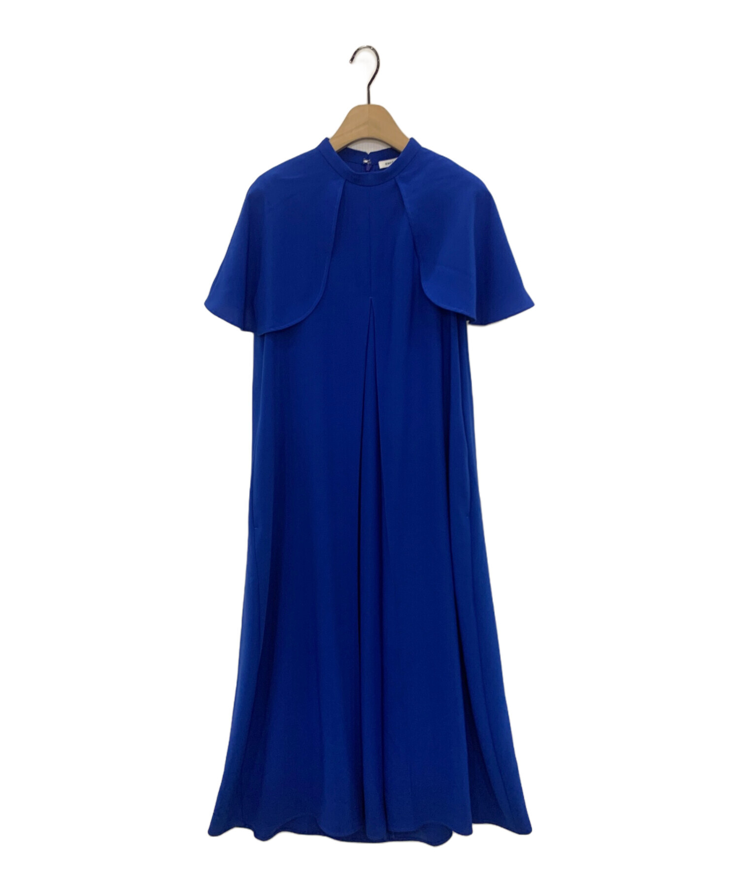 中古・古着通販】ENFOLD (エンフォルド) CAPEWAVE DRESS ブルー 