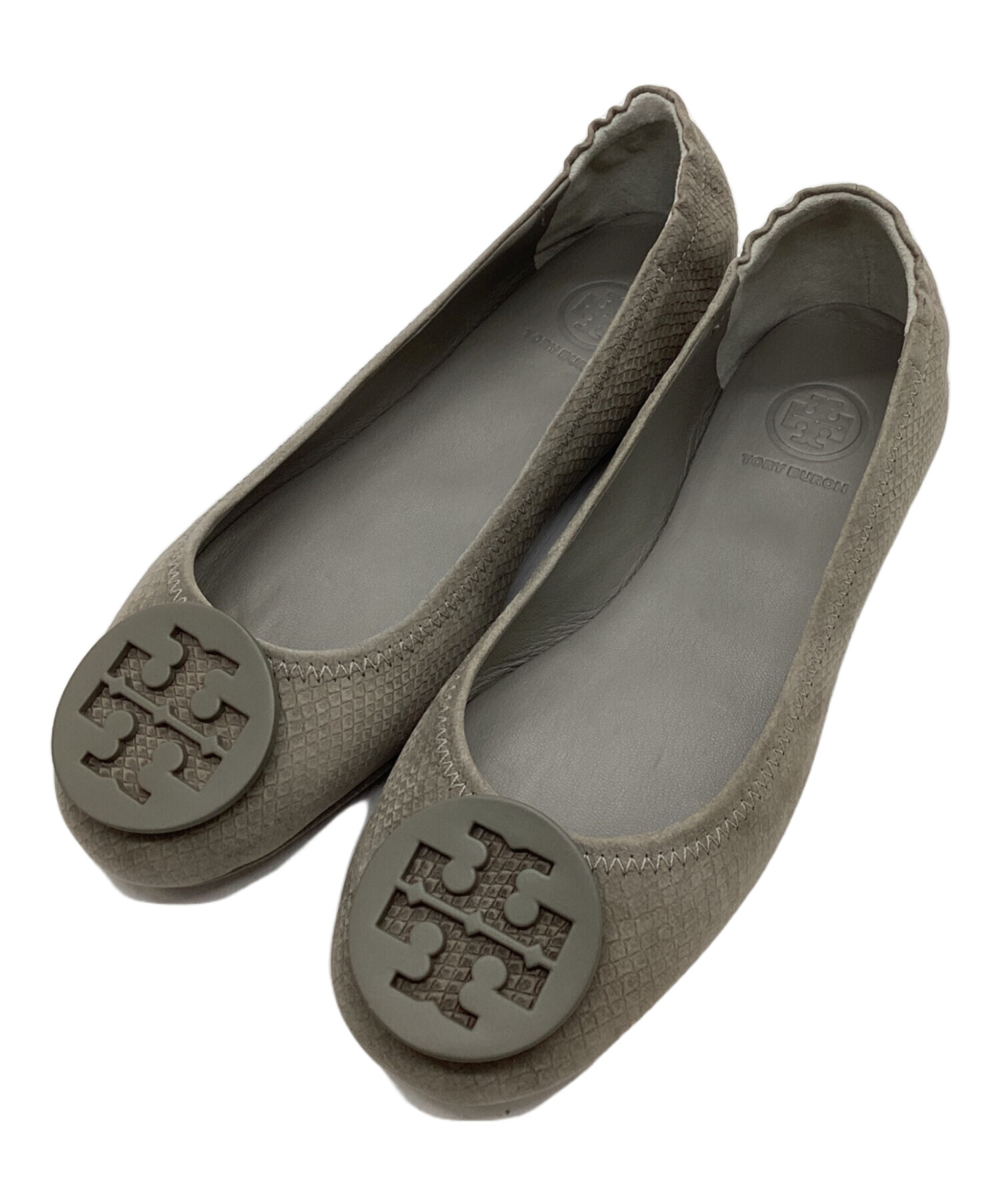 中古・古着通販】TORY BURCH (トリーバーチ) バレエシューズ グレー 