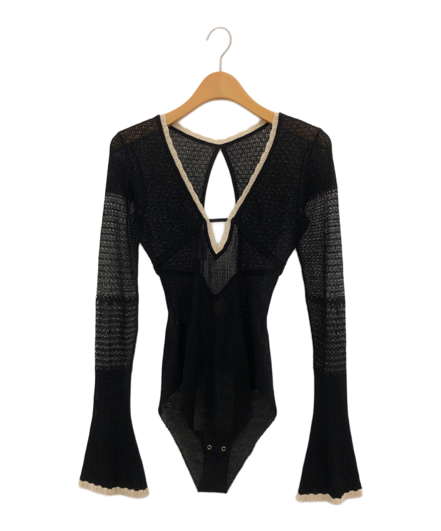 中古・古着通販】FETICO (フェティコ) LACE KNIT V-NECK 