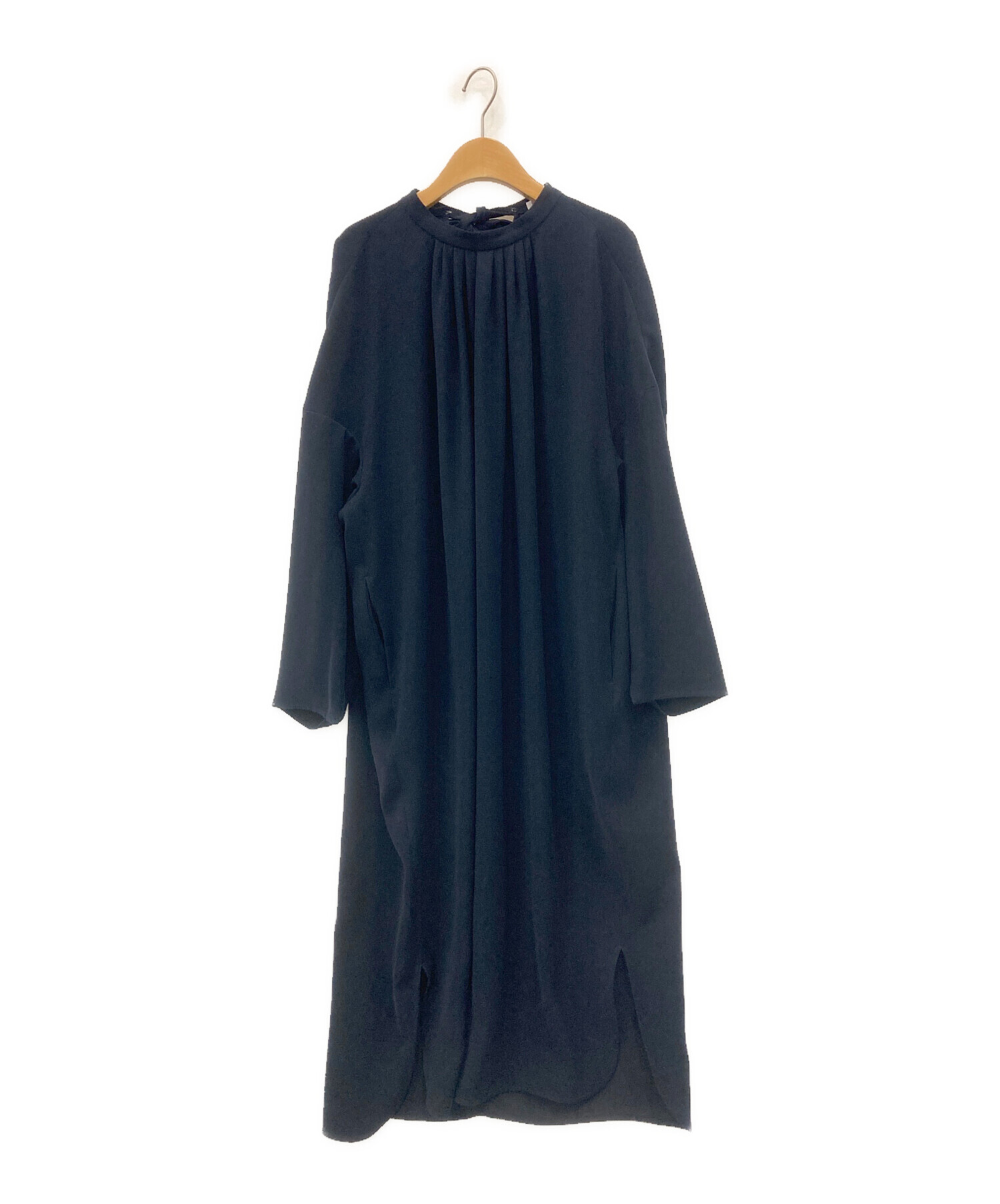 ネイビー　ロングワンピース 長袖　enfold 中古・古着通販】ENFOLD (エンフォルド) ワンピース ネイビー サイズ