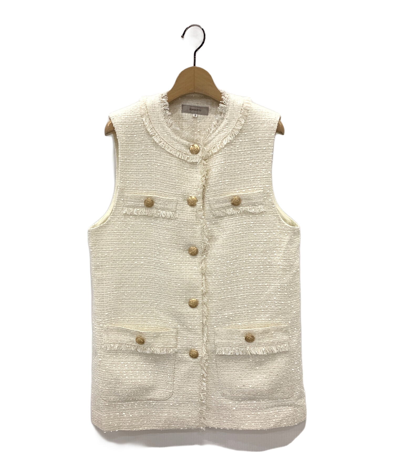 JUSGLITTY ジャスグリッティー ツイードジレ