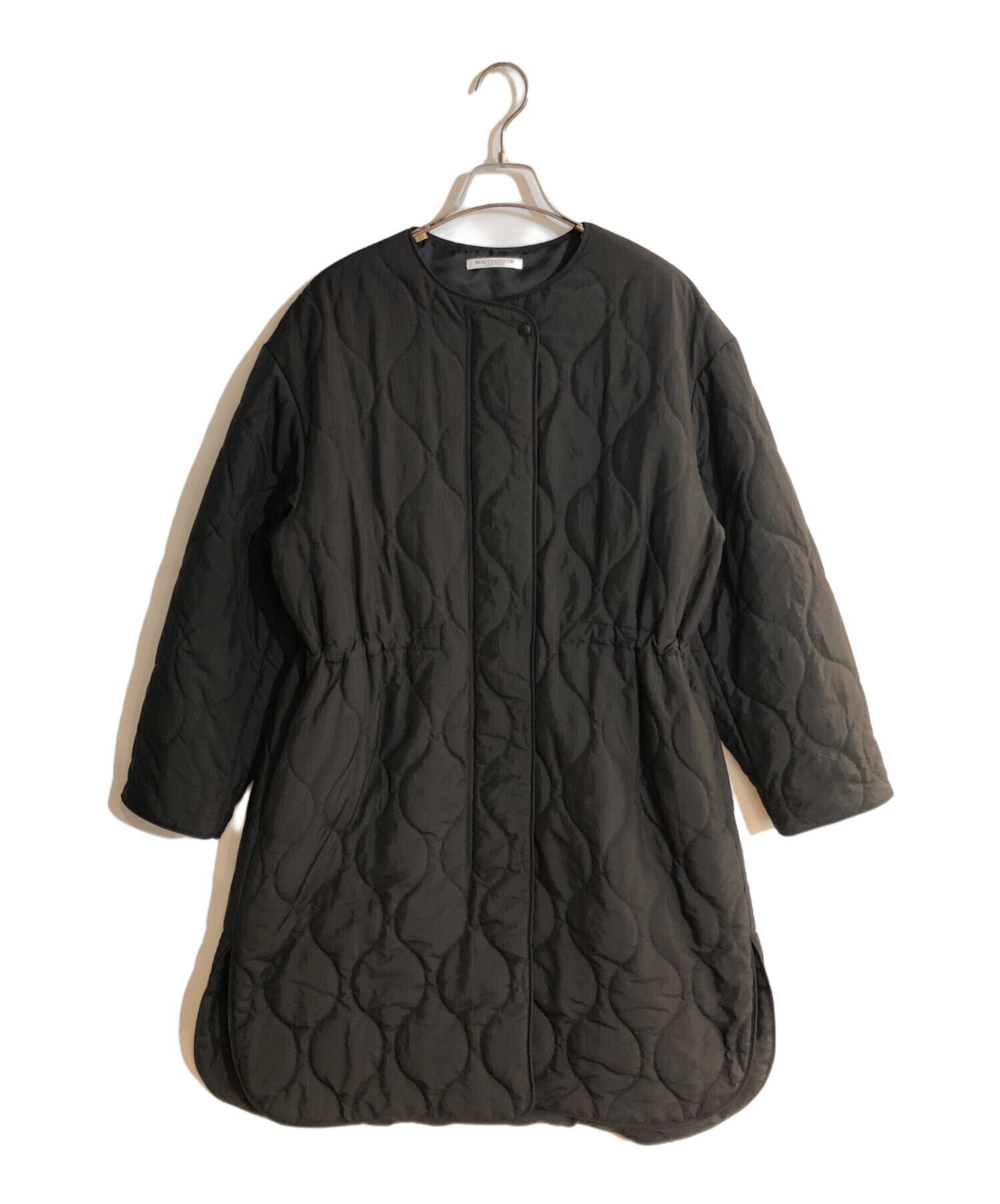 BEAUTY & YOUTH キルティングノーカラーコート