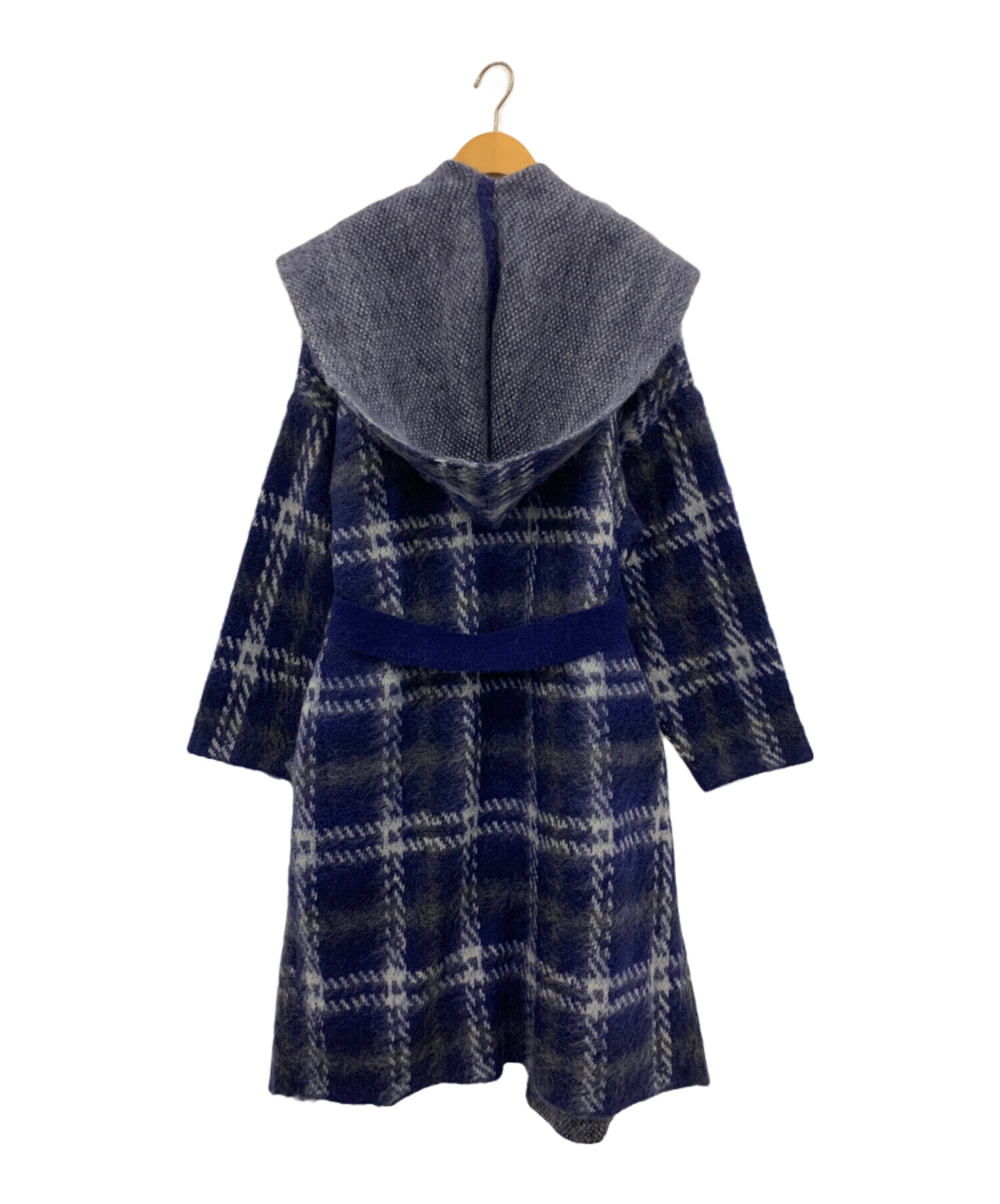 中古・古着通販】LE CIEL BLEU (ルシェルブルー) Check Knit Coat 