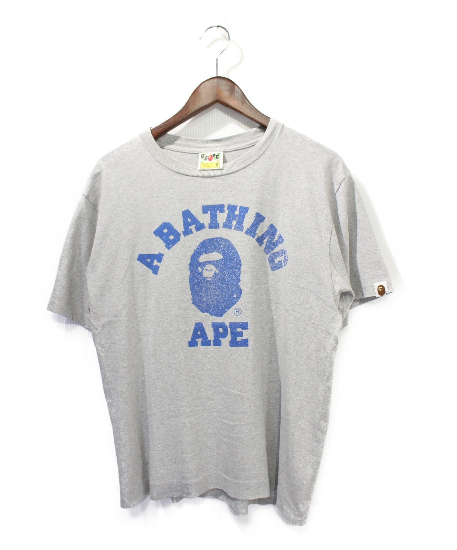 A BATHING APE (アベイシングエイプ) ヴィンテージ大猿ロゴTシャツ グレー サイズ:M