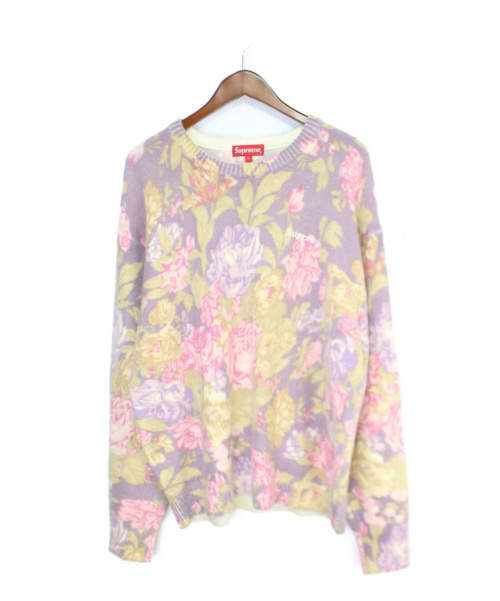 supreme Printed Floral Angora Sweater