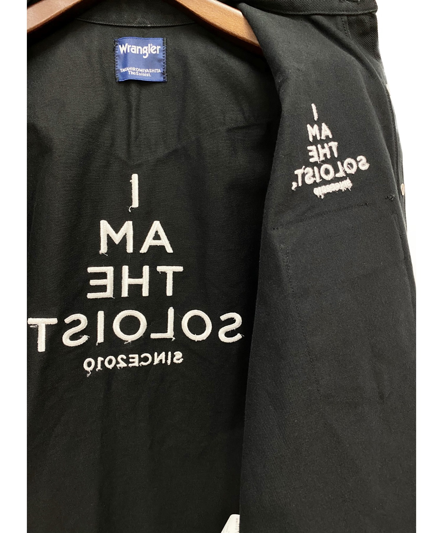 TAKAHIROMIYASHITA TheSoloIst. (タカヒロミヤシタザソロイスト) ×Wrangler western shirt ブラック  サイズ:XL