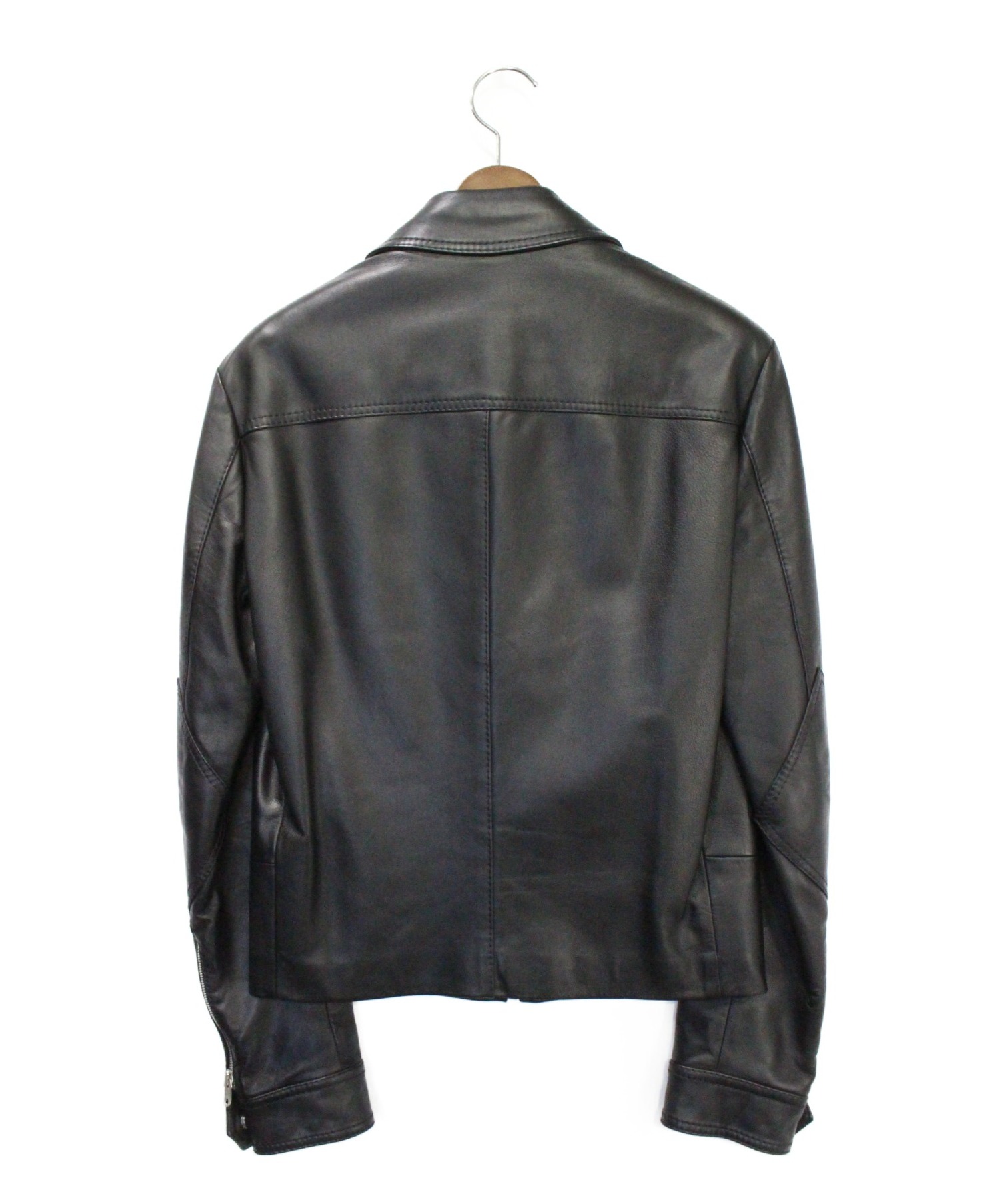 BALENCIAGA (バレンシアガ) レザージャケット ブラック サイズ:44