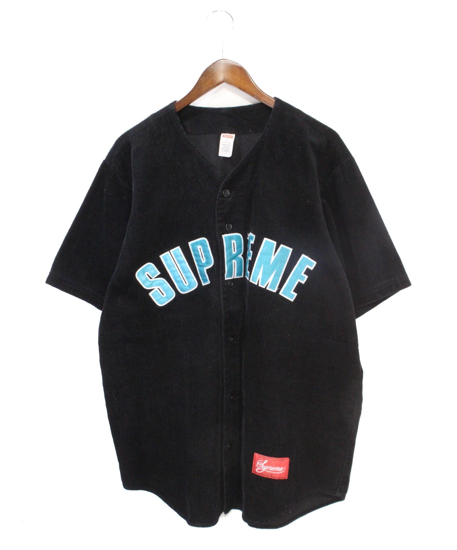 Supreme (シュプリーム) 18SS Corduroy Baseball Jersey ブラック サイズ:Ｌ
