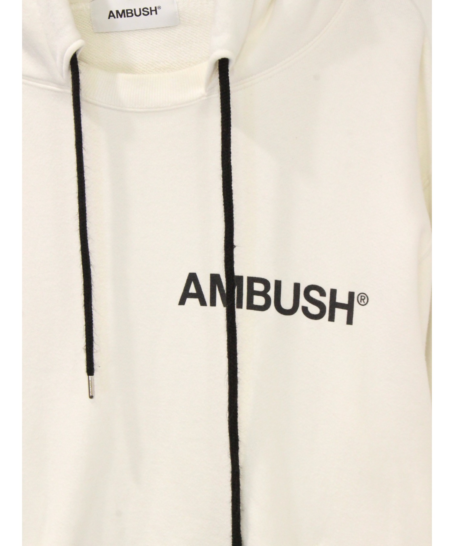 AMBUSH (アンブッシュ) プルオーバーパーカー ホワイト×ブラック サイズ:2