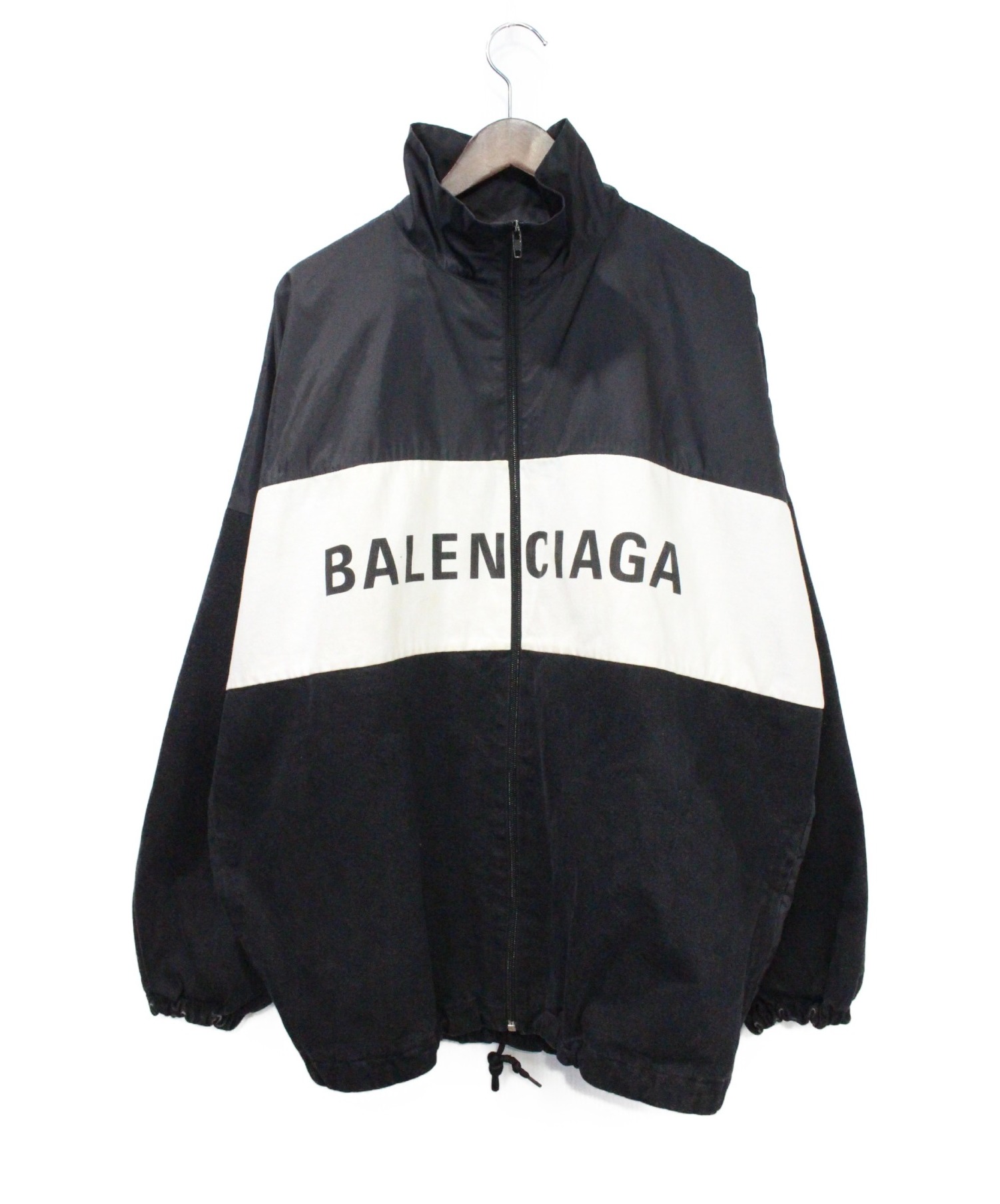 BALENCIAGA (バレンシアガ) ナイロンデニムジャケット ホワイト×ブラック サイズ:34