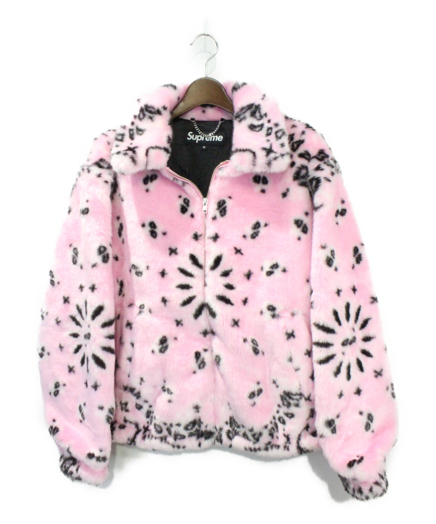 Lサイズ　supreme faux fur bomber jacket pink