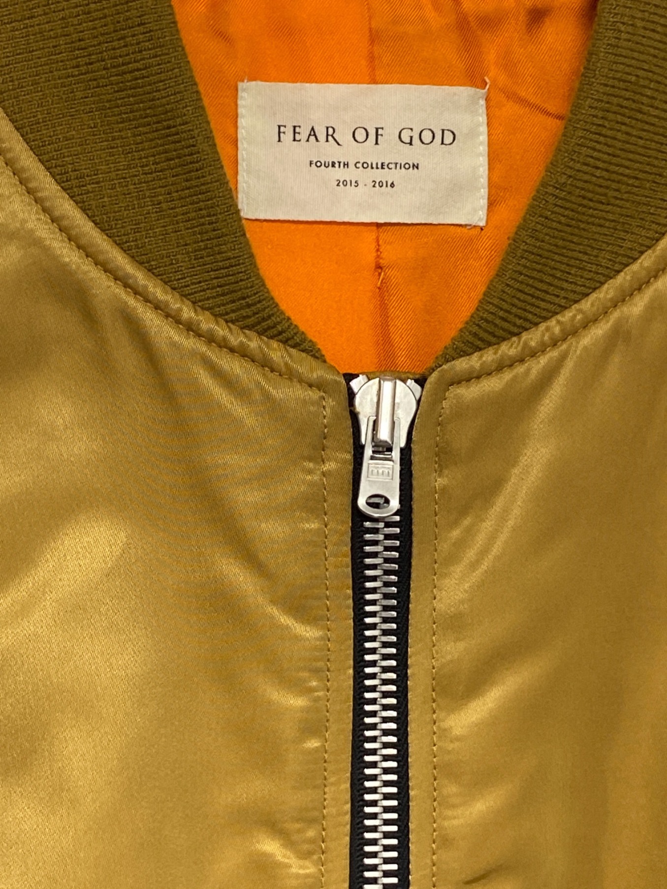 Fear Of God (フィア・オブ・ゴッド) 4th Collection Bomber Jacket ゴールド サイズ:Ｍ