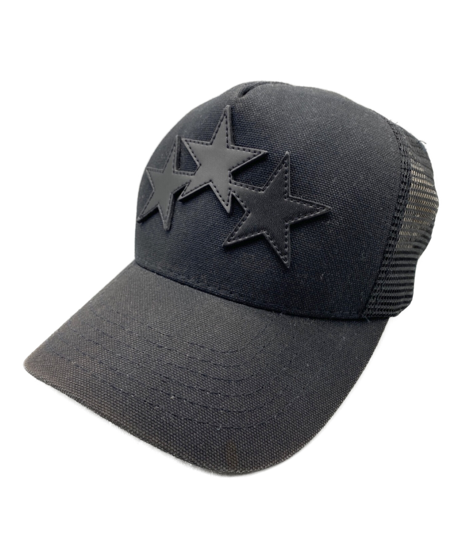 AMIRI (アミリ) 3 STAR TRUCKER HAT ブラック サイズ:-