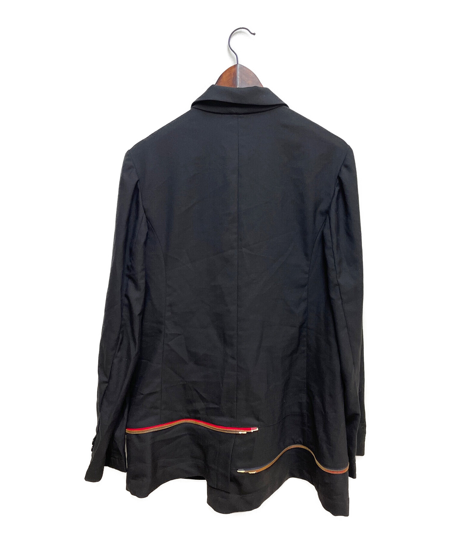 GROUND Y (グラウンドワイ) ジップデザインジャケット ブラック サイズ:3