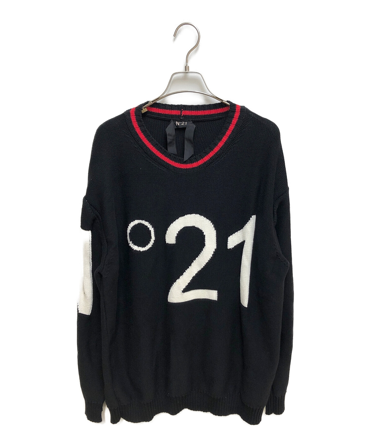 中古・古着通販】N°21 (ヌメロヴェントゥーノ) ロゴニット ブラック 